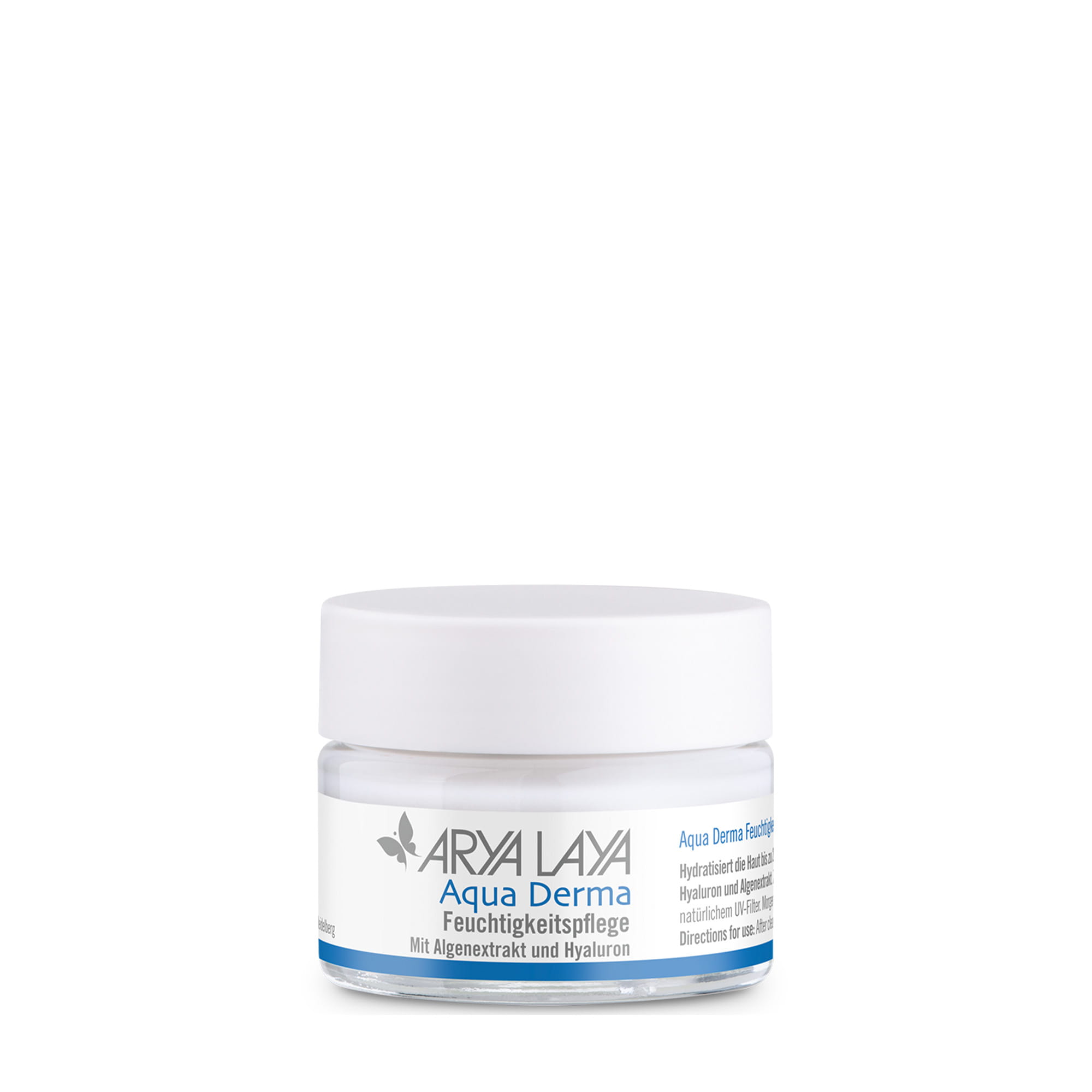 Hero: Glastiegel ARYA LAYA Aqua Derma Feuchtigkeitspflege 50 ml Glastiegel mit ARYA LAYA Aqua Derma Feuchtigkeitspflege, 50 ml