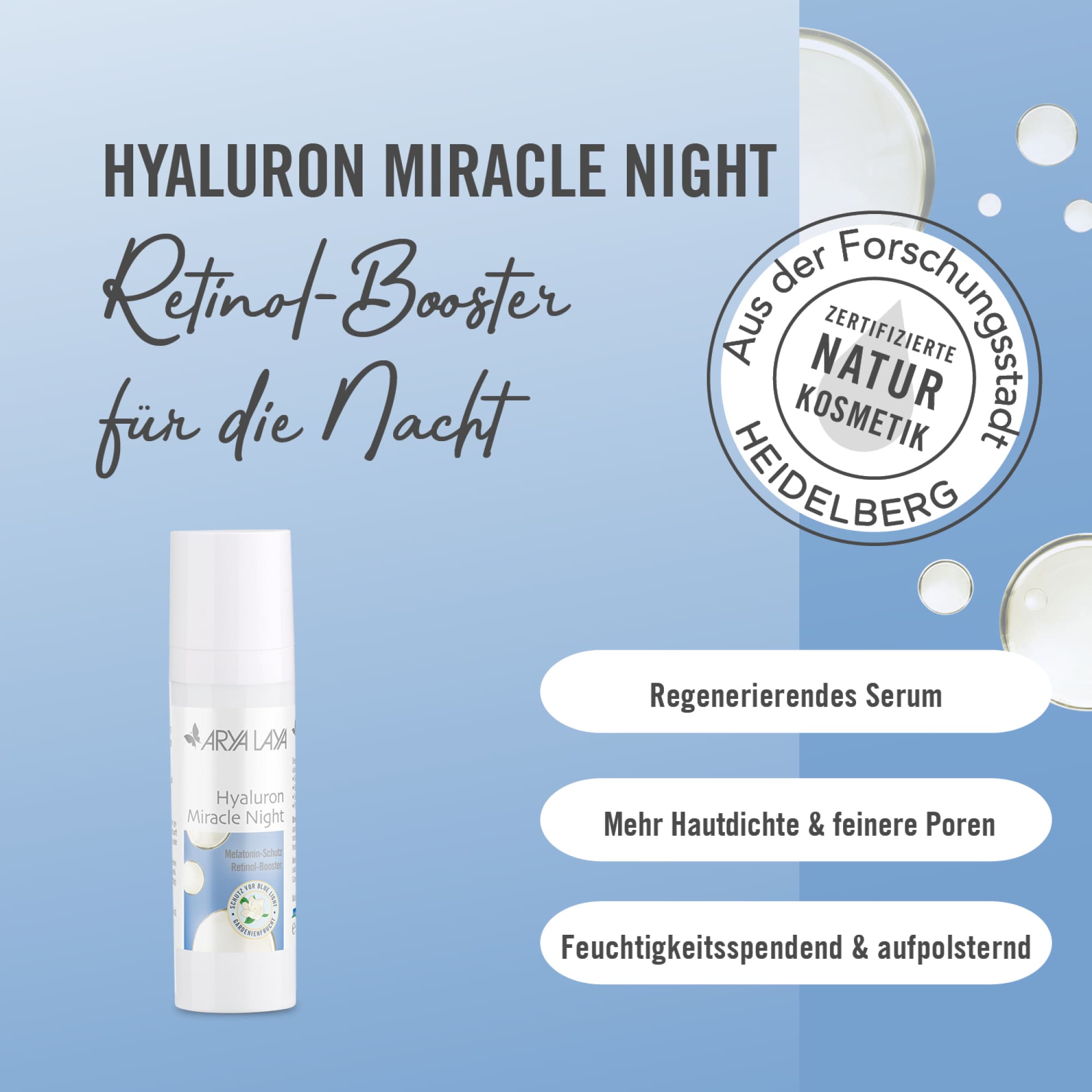 Wirkweise ARYA LAYA Hyaluron Miracle Night