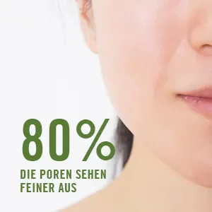 80 % finden, dass ihre Poren feiner aussehen