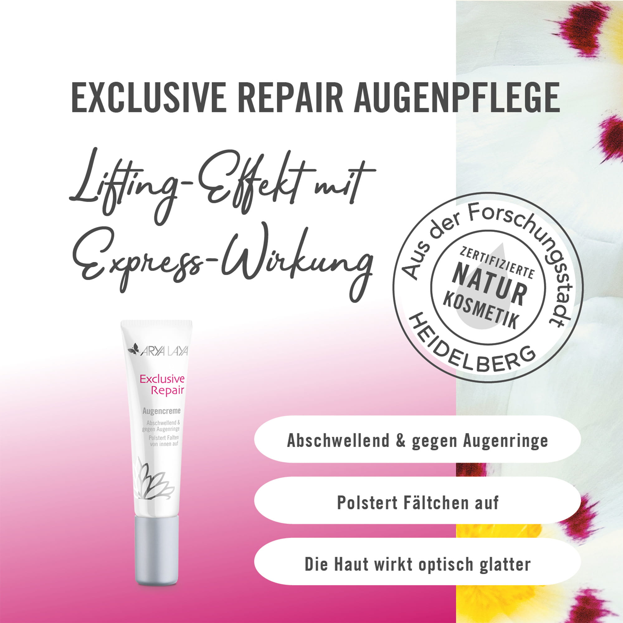 Chart Wirkweise ARYA LAYA Exclusive Repair Augencreme Wirkweise ARYA LAYA Exclusive Repair Augencreme