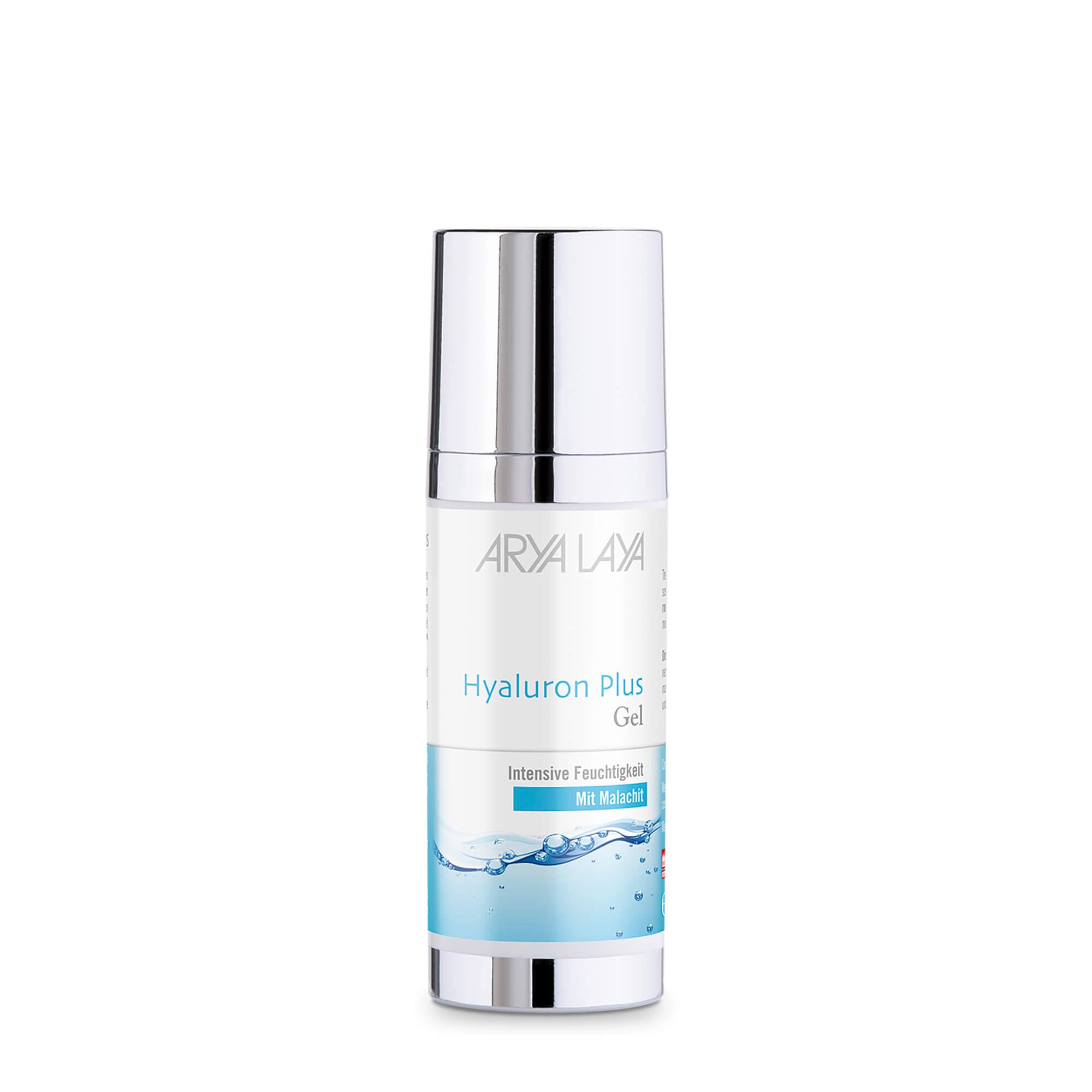 Airless-Spender mit ARYA LAYA Hyaluron Plus Gel mit Malachit, 50 ml