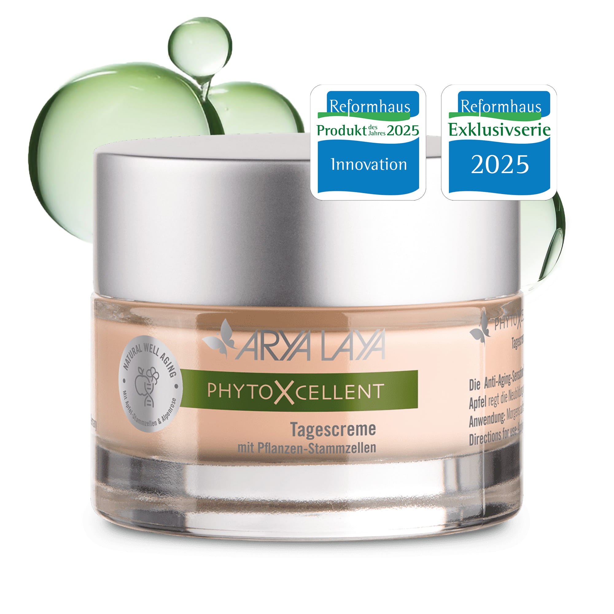 Hero: Tiegel ARYA LAYA PhytoXcellent Tagescreme 50 ml Tiegel und Faltschachtel mit ARYA LAYA PhytoXcellent Tagescreme, 50 ml