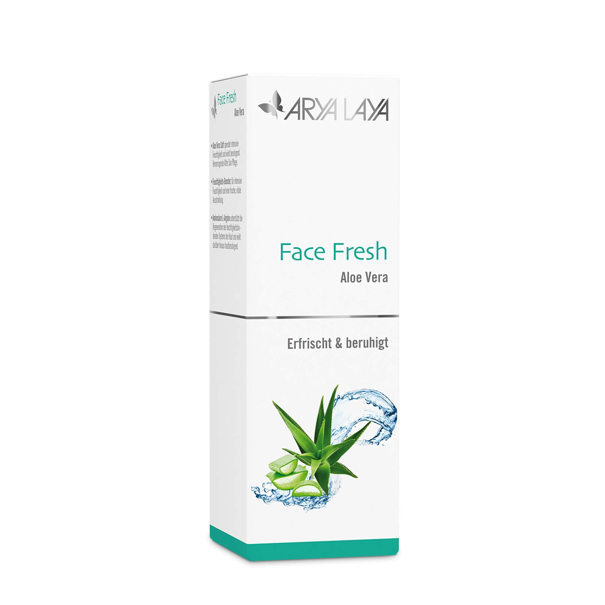 Faltschachtel mit ARYA LAYA Face Fresh Aloe Vera, 100 ml