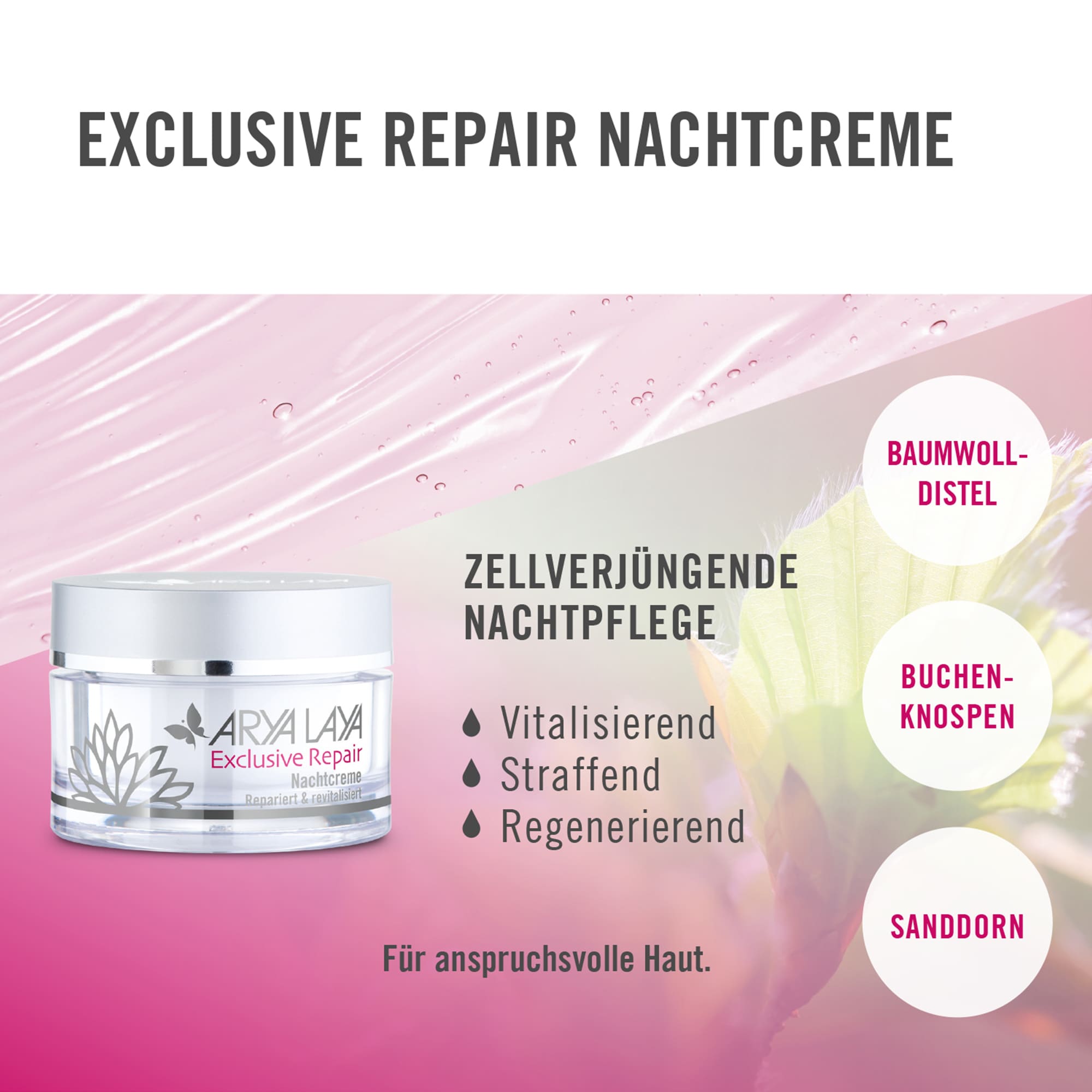 Wirkweise ARYA LAYA Exclusive Repair Nachtcreme