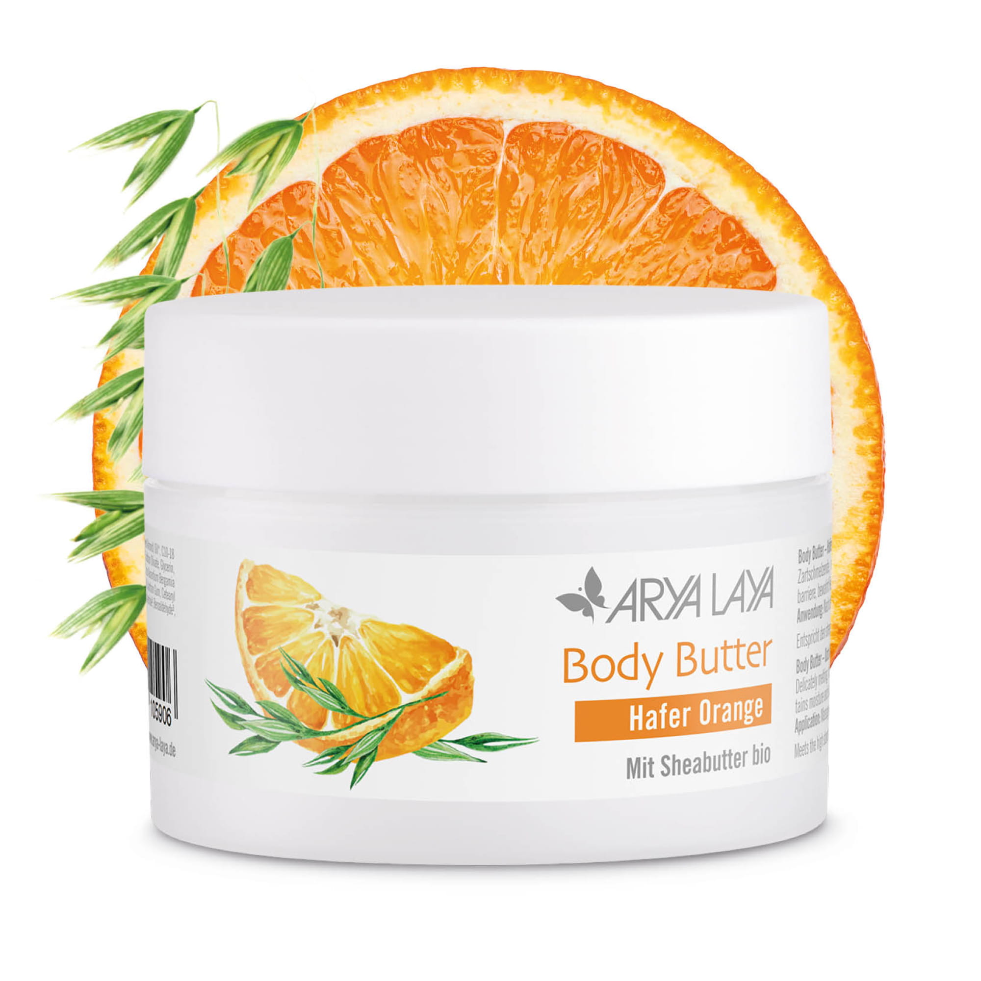 Hero Tiegel ARYA LAYA Body Butter Hafer Orange, 200 ml Tiegel mit ARYA LAYA Body Butter Hafer Orange, 200 ml