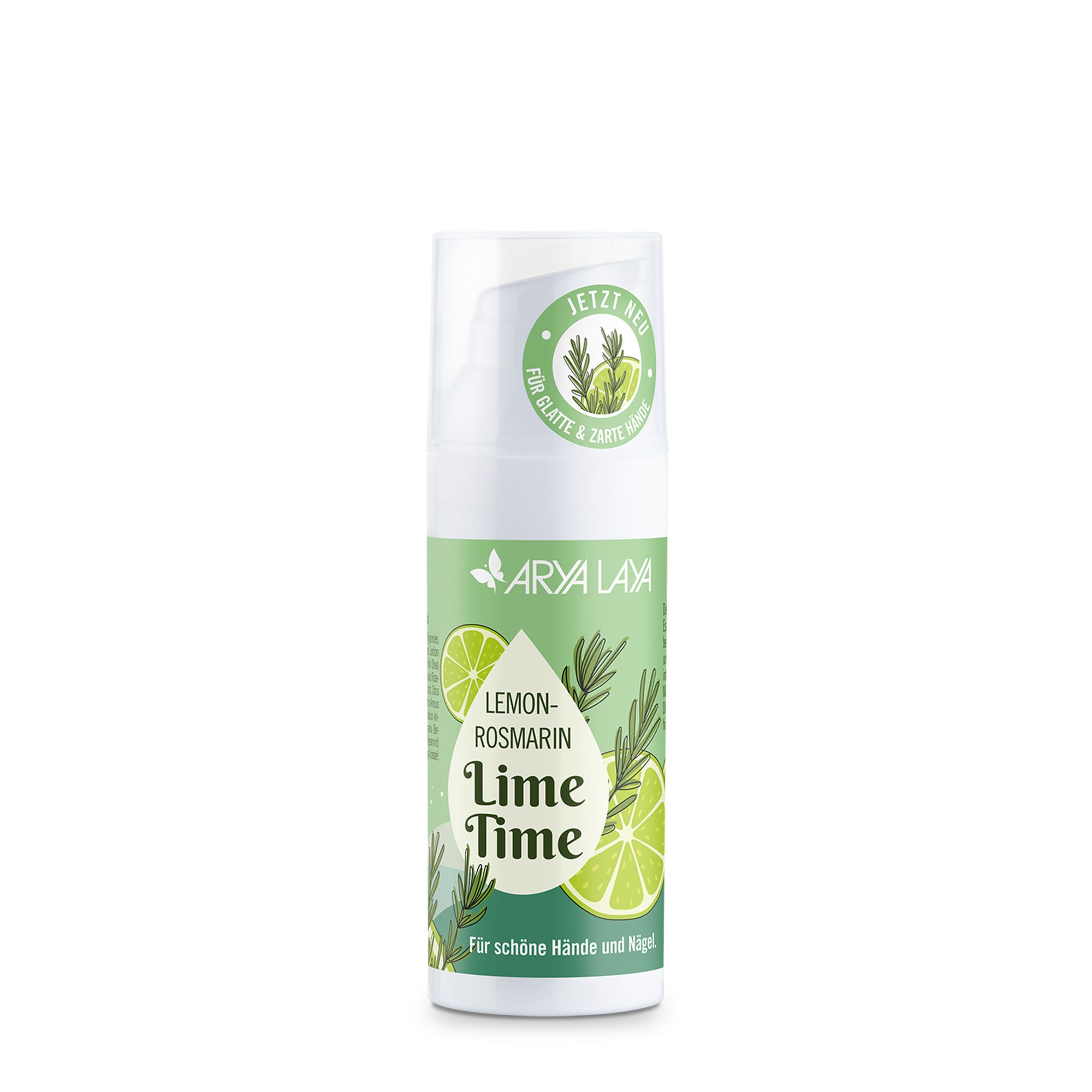 Airless-Spender mit ARYA LAYA Lemon-Rosmarin Handpflege, 50 ml