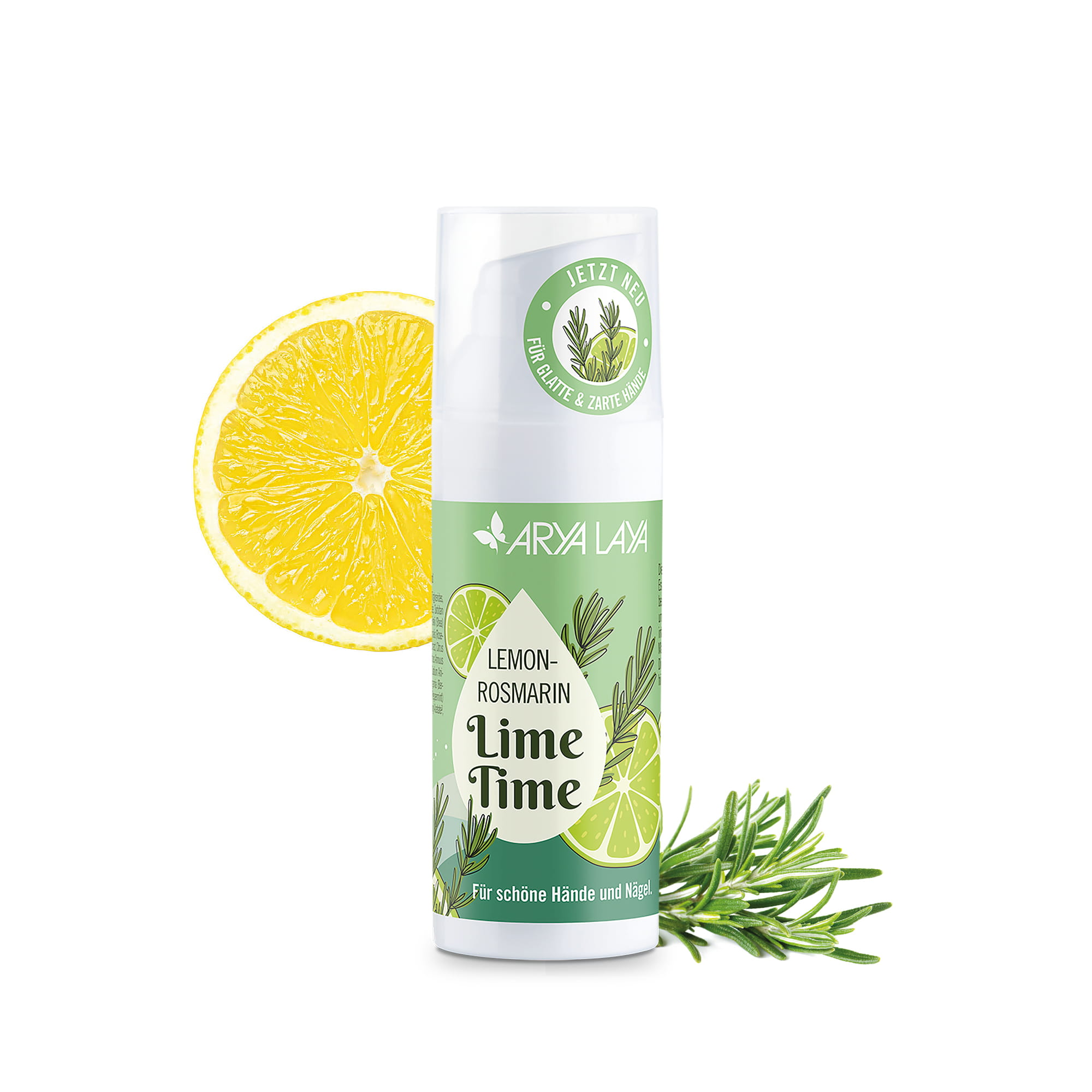 Airless-Spender ARYA LAYA Lemon-Rosmarin Handpflege 50 ml Airless-Spender mit ARYA LAYA Lemon-Rosmarin Handpflege, 50 ml
