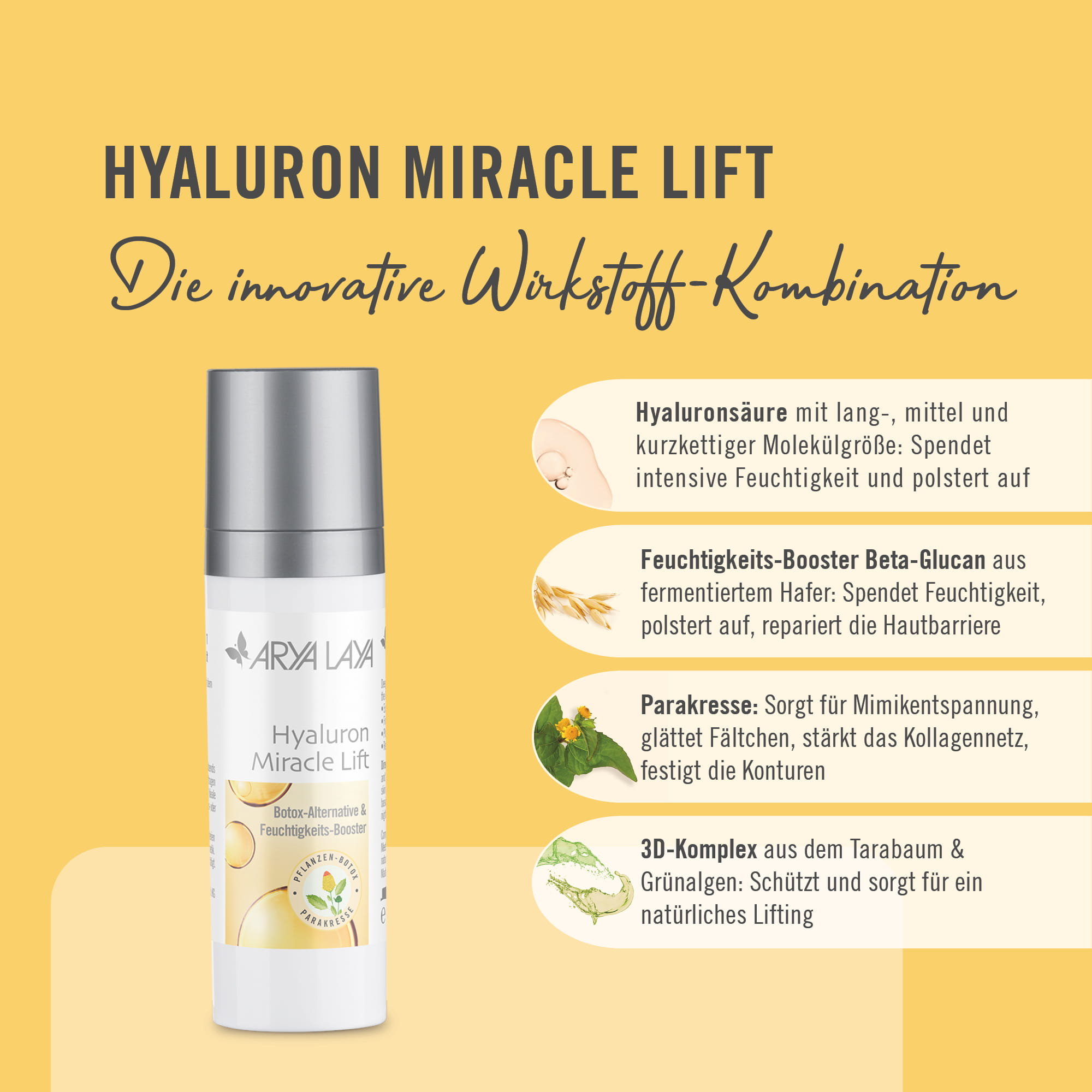 Wirkstoffe ARYA LAYA Hyaluron Miracle Lift