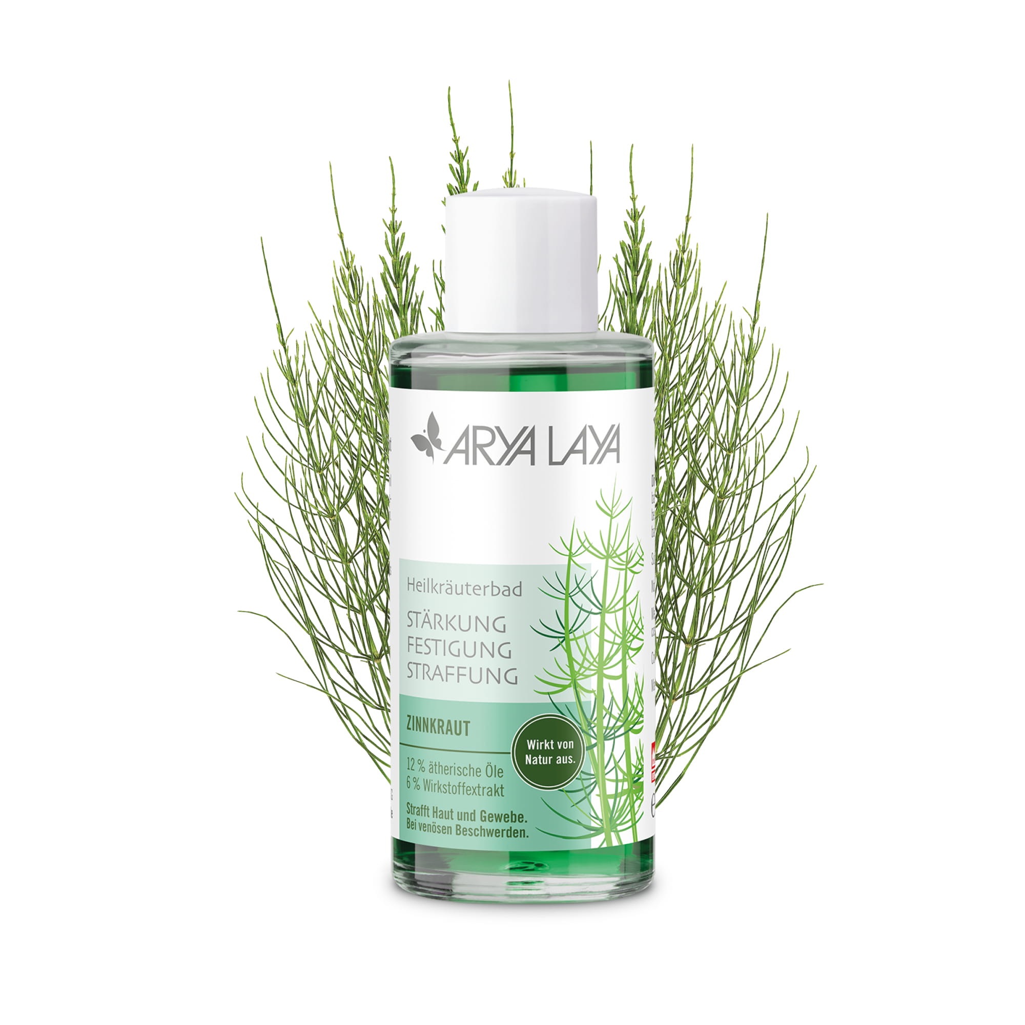 Hero: Glasflasche ARYA LAYA Heilkräuterbad Zinnkraut - Straffung 100 ml Glasflasche mit ARYA LAYA Heilkräuterbad Zinnkraut - Straffung, 100 ml