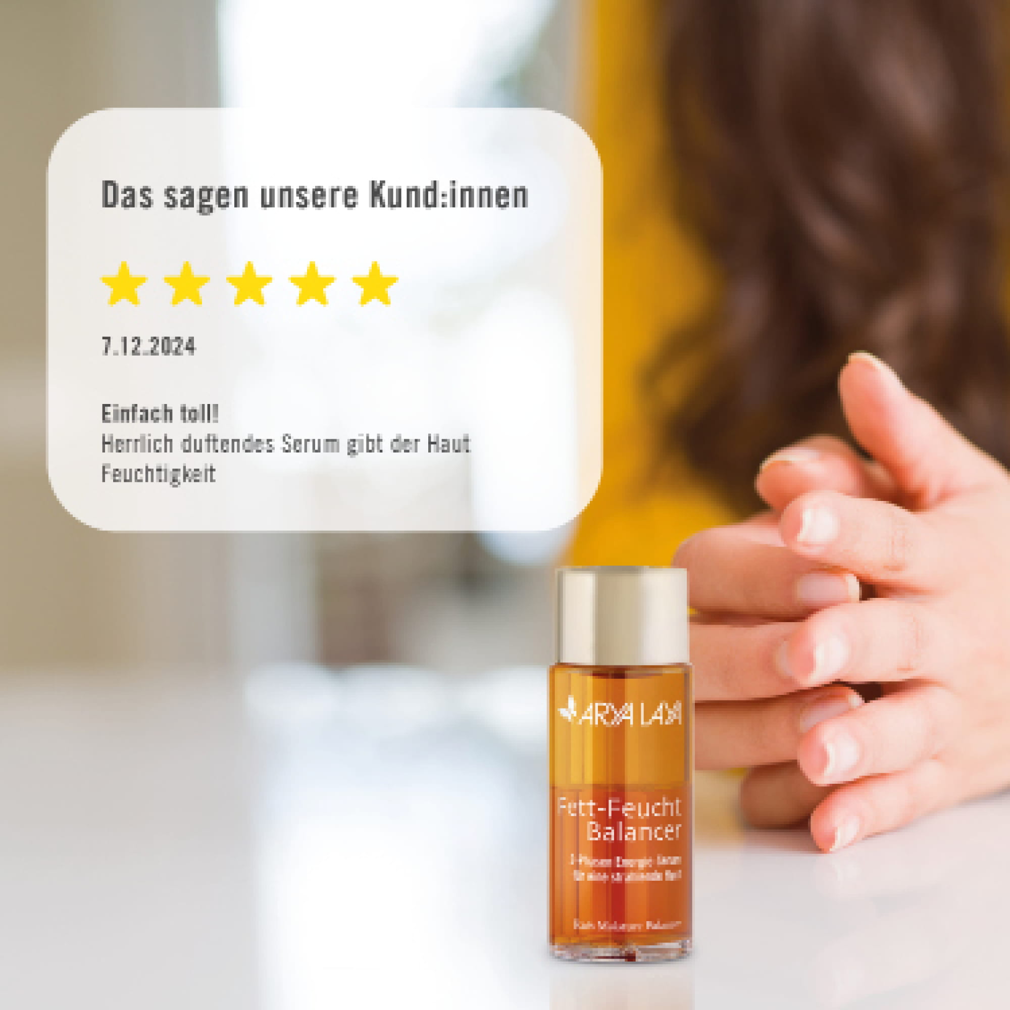 Chart Kundenstimmen ARYA LAYA Fett-Feucht Balancer Klassiker Das sagen unsere Kunden: 5 Sterne
