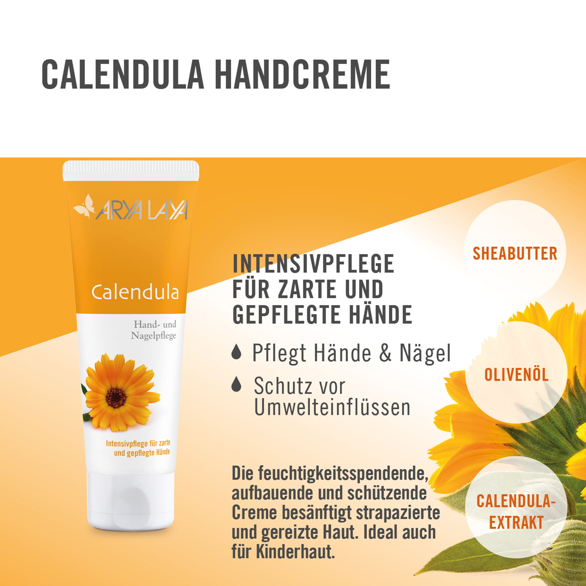 Wirkweise ARYA LAYA Calendula Hand- und Nagelpflege