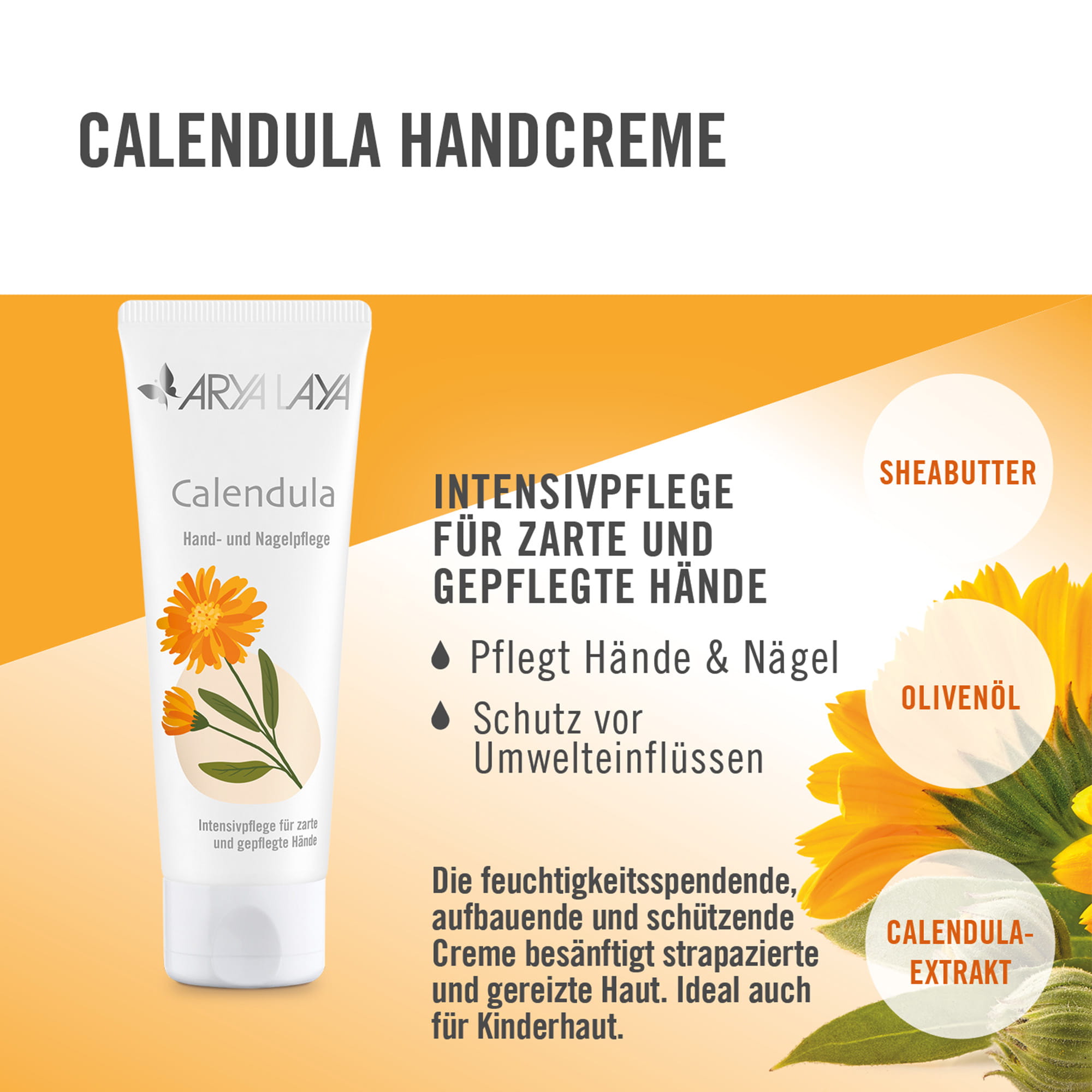 Chart Wirkweise ARYA LAYA Calendula Hand- und Nagelpflege Wirkweise ARYA LAYA Calendula Hand- und Nagelpflege