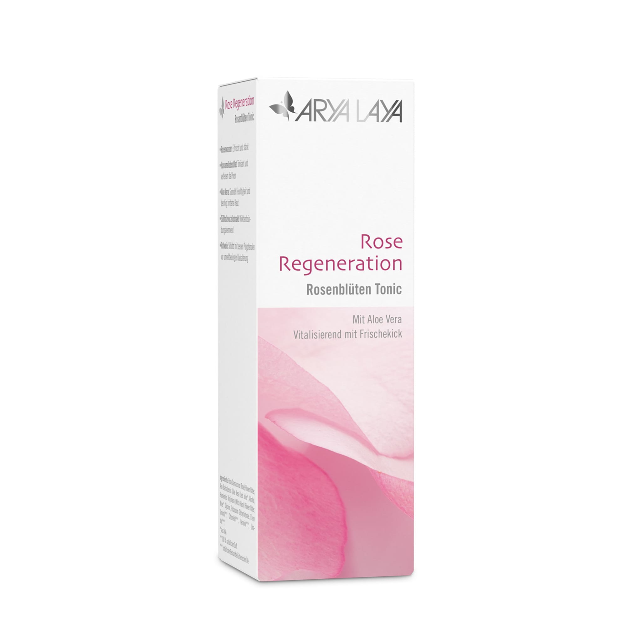 Faltschachtel ARYA LAYA Rose Regeneration Rosenblüten Tonic 100 ml ARYA LAYA Rose Regeneration Rosenblüten Tonic, Faltschachtel, 100 ml