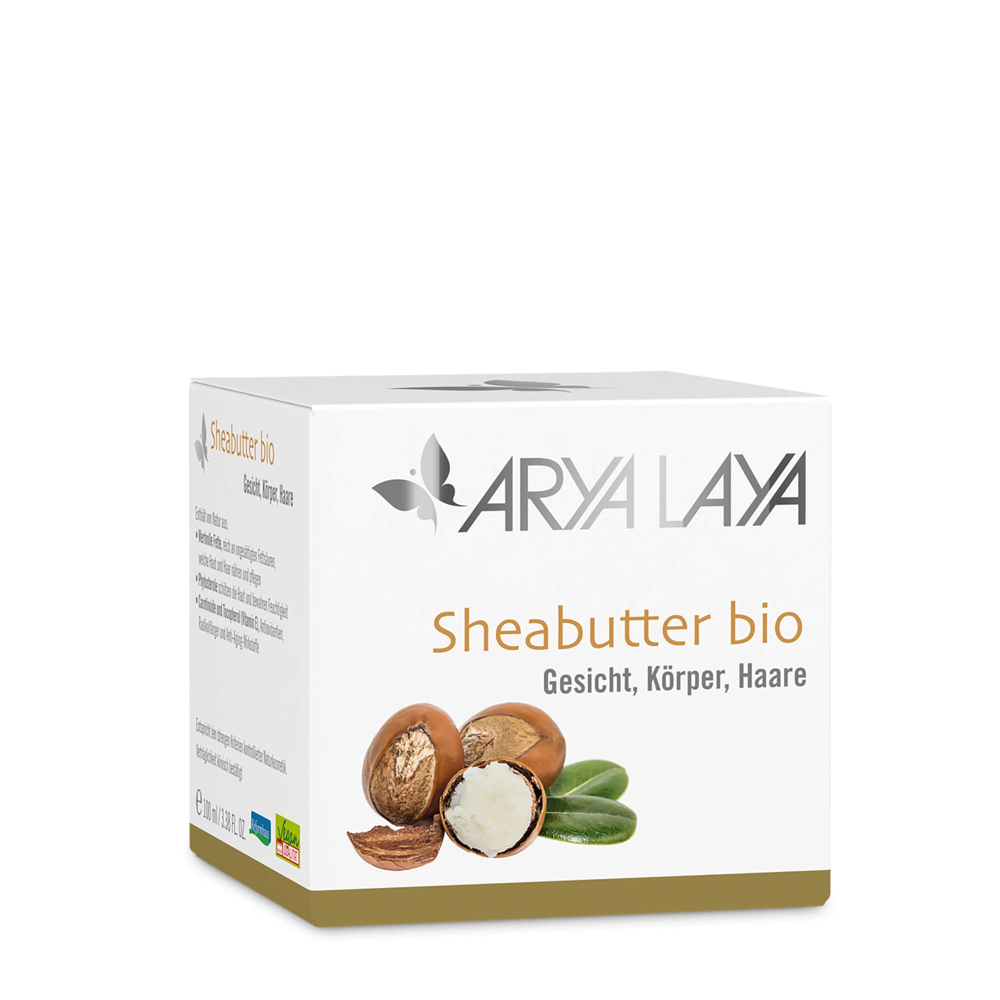Faltschachtel ARYA LAYA Sheabutter 100 ml Faltschachtel mit ARYA LAYA Sheabutter, 100 ml