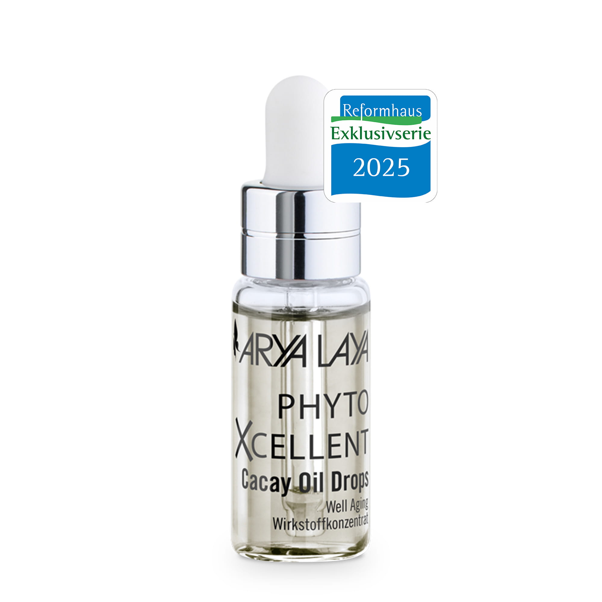 Glasfläschchen ARYA LAYA PhytoXcellent Cacay Oil Drops 5 ml Glasfläschchen mit ARYA LAYA PhytoXcellent Cacay Oil Drops, 5 ml
