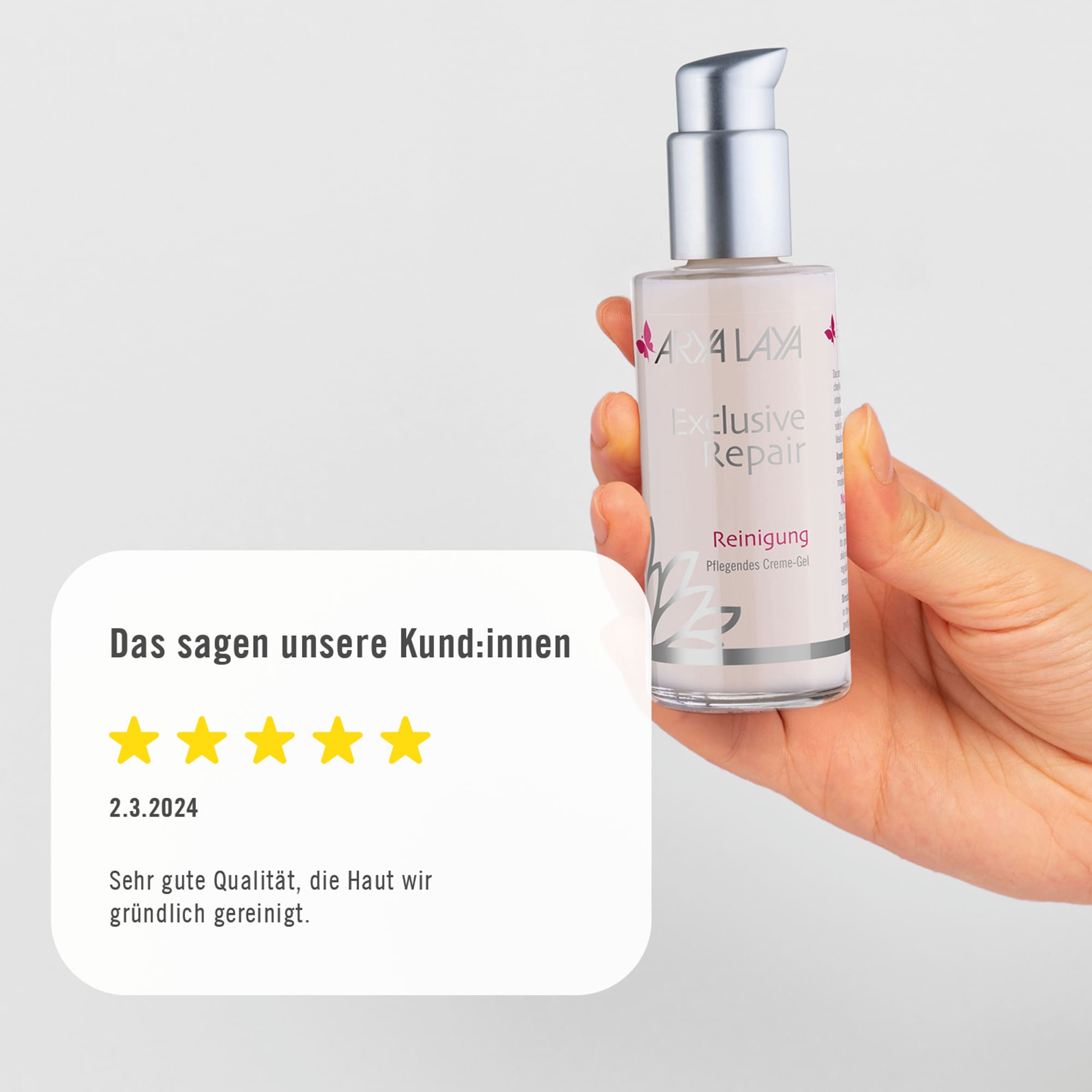 Chart Kundenstimmen ARYA LAYA Exclusive Repair Reinigung Das sagen unsere Kunden