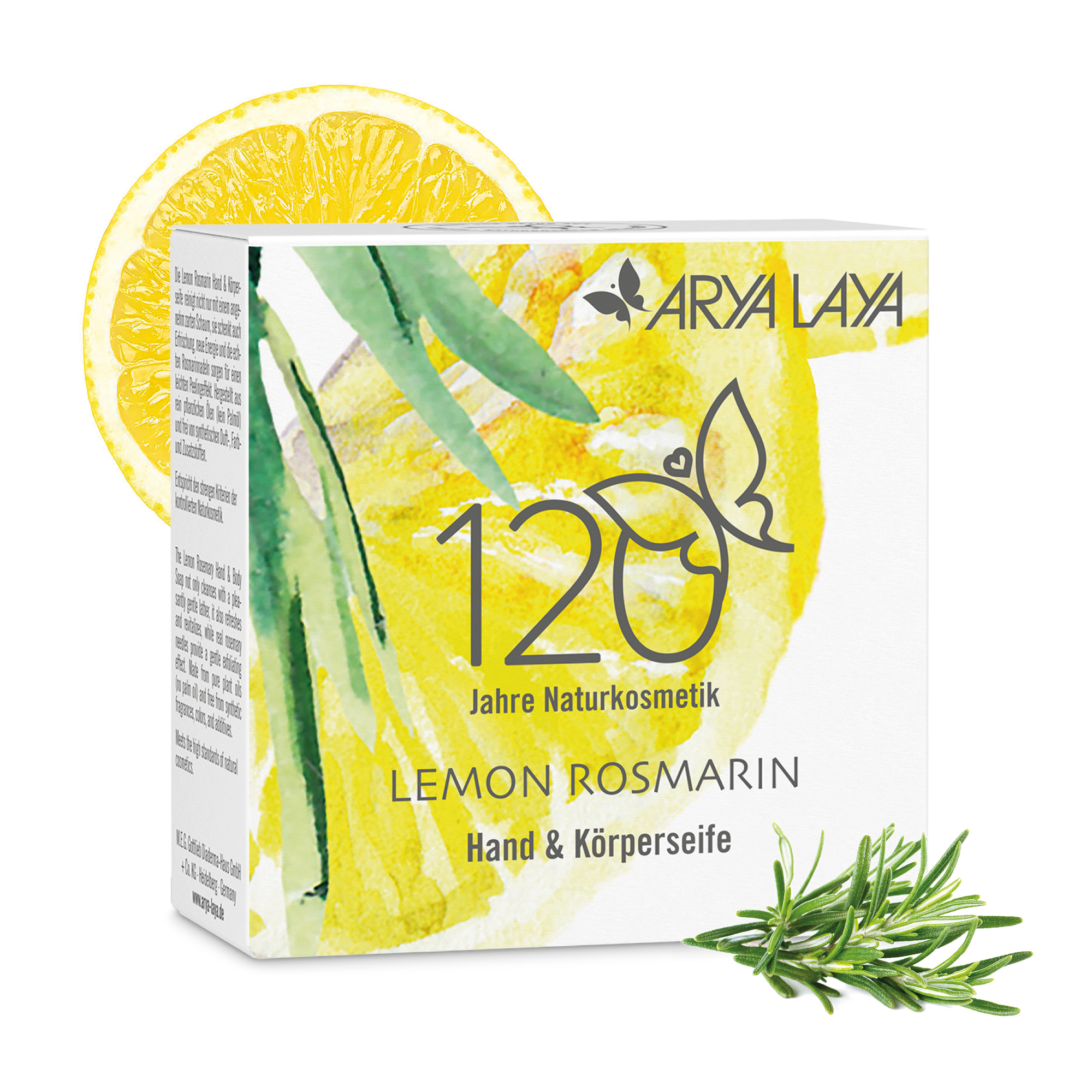 Lemon Rosmarin  Hand & Körperseife "120 Jahre ARYA LAYA" Lemon Rosmarin  Hand & Körperseife "120 Jahre ARYA LAYA"