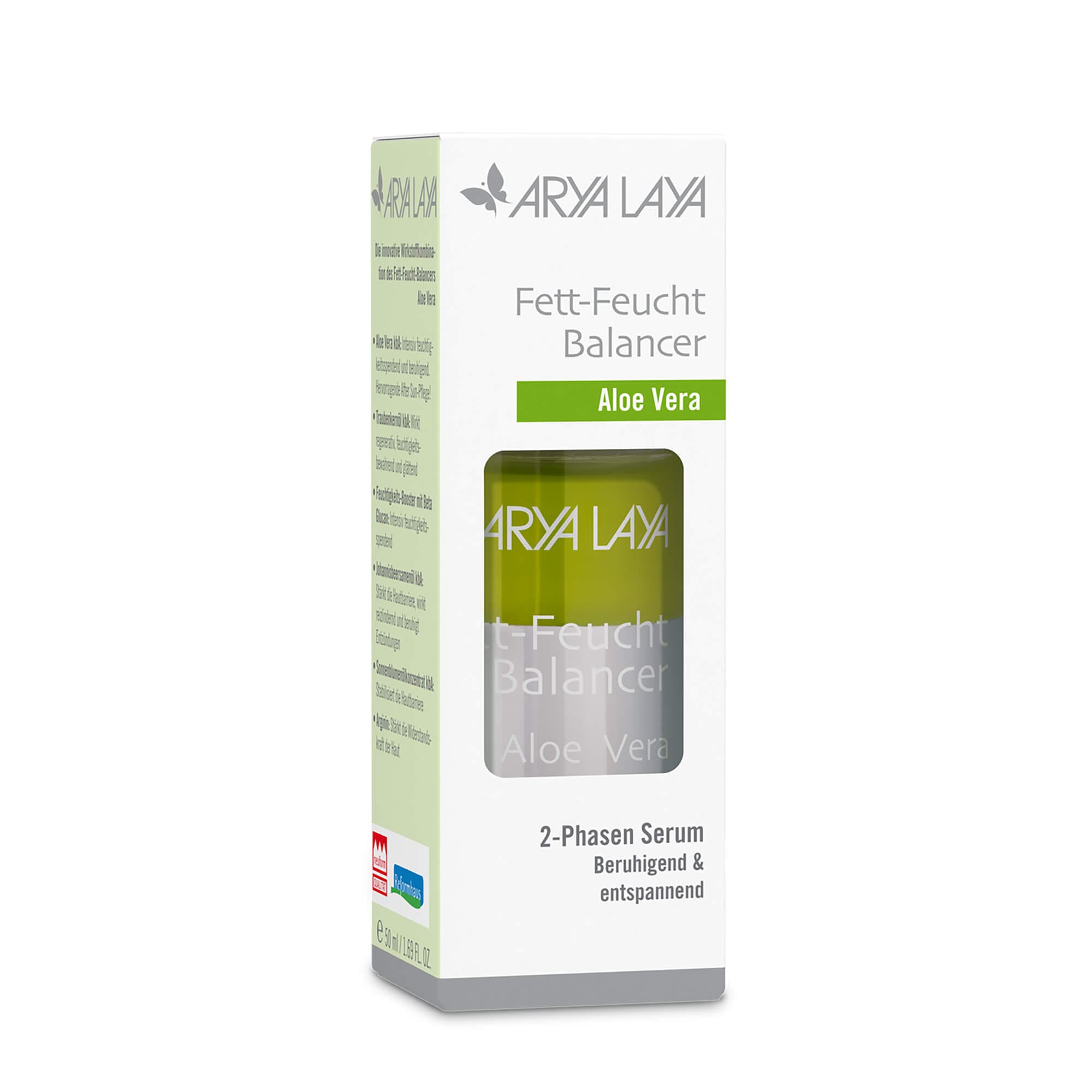Faltschachtel ARYA LAYA Fett-Feucht Balancer Aloe Vera 50 ml Faltschachtel mit ARYA LAYA Fett-Feucht Balancer Aloe Vera, 50 ml