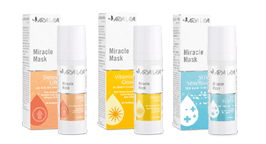 Produktübersicht der ARYA LAYA Pflegeserie Miracle Mask