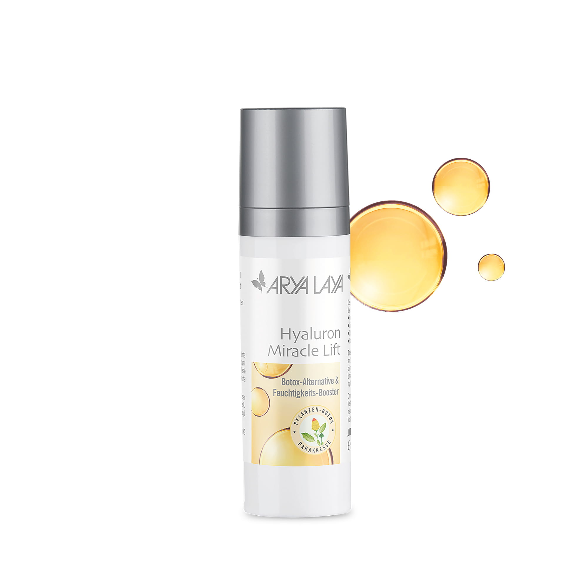Hero: Airless-Spender ARYA LAYA Hyaluron Miracle Lift 30 ml neu Airless-Spender mit ARYA LAYA Hyaluron Miracle Lift, 30 ml im neuen Design