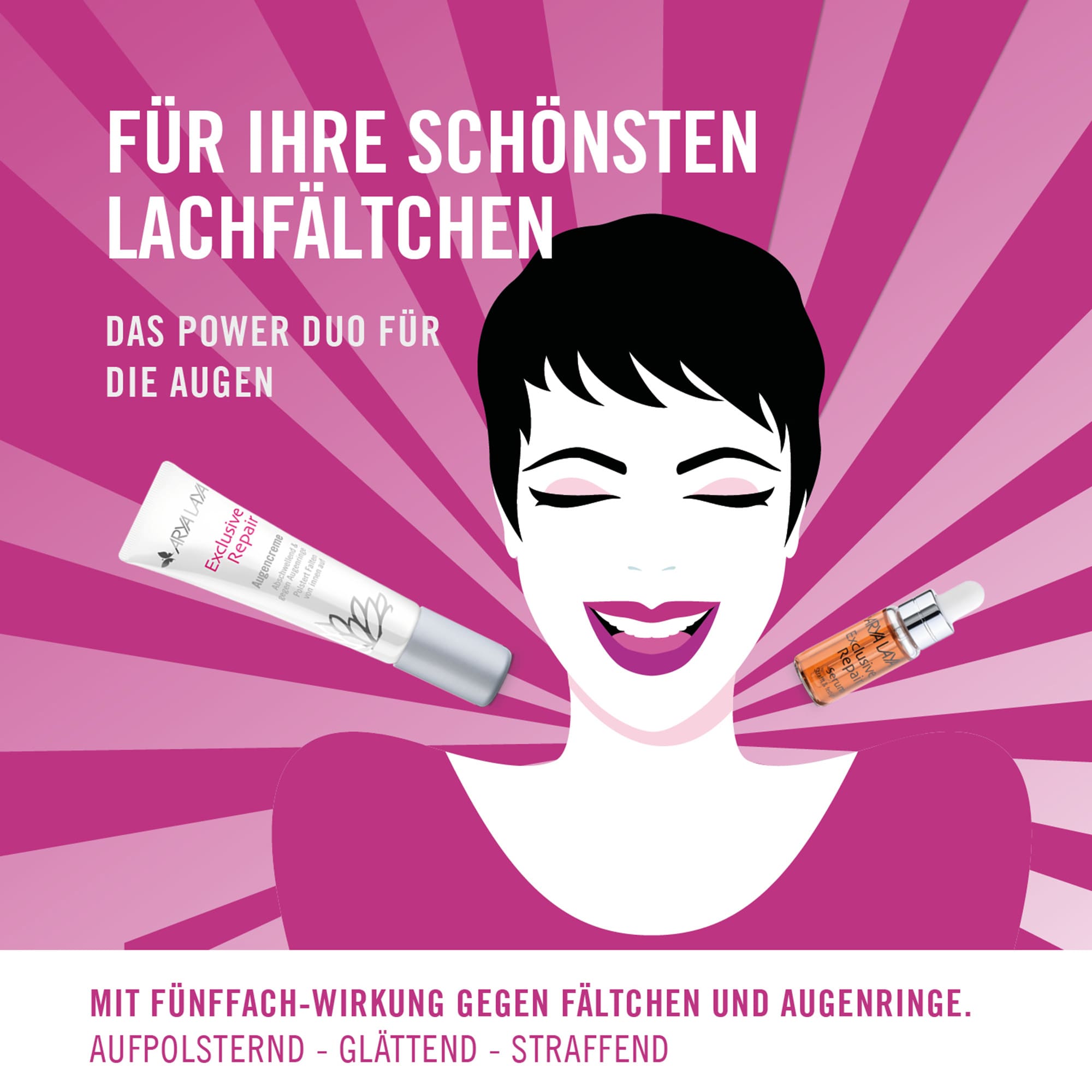 Für Ihre schönsten Lachfältchen: das Power-Duo für die Augen