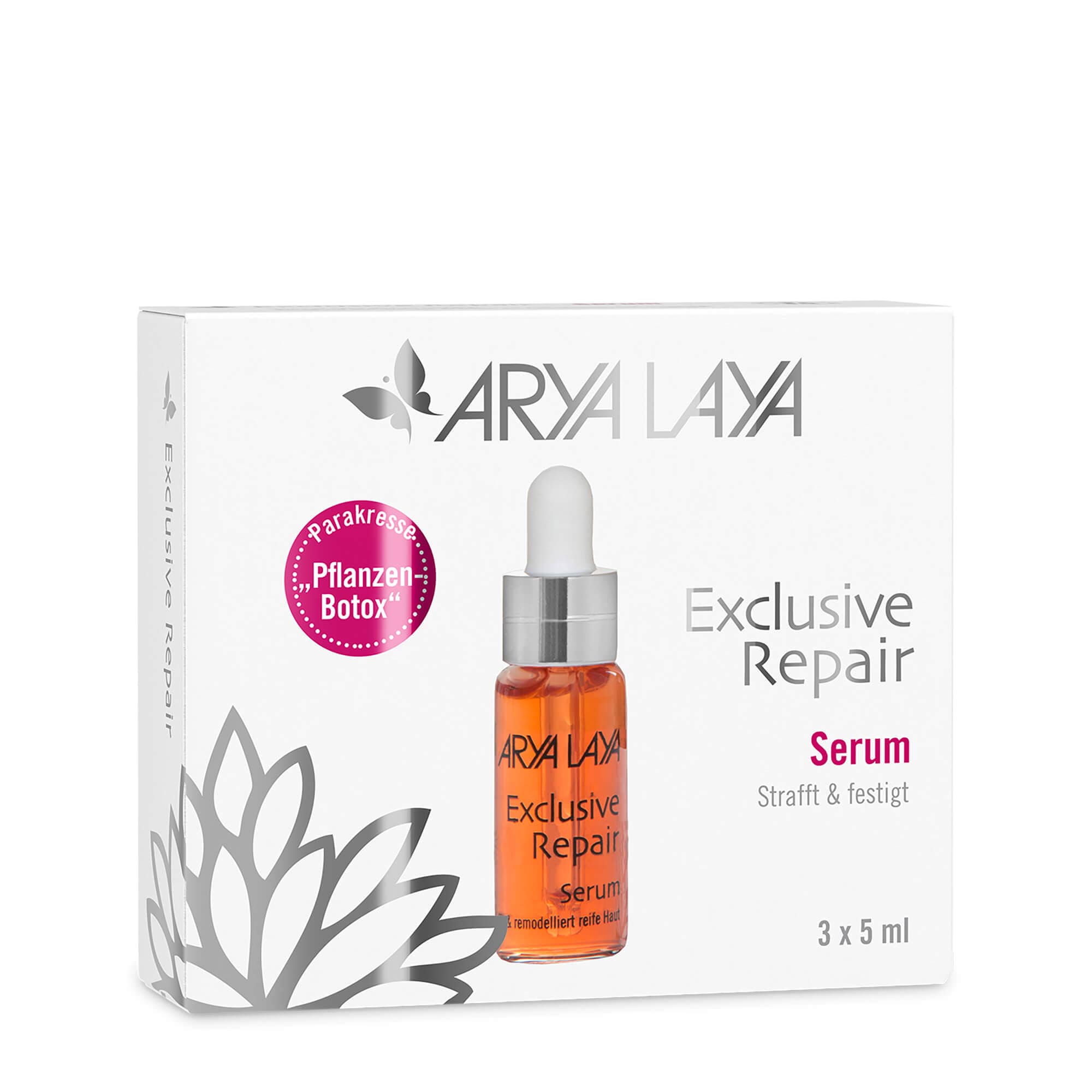 Faltschachtel mit ARYA LAYA Exclusive Repair Serum, 3x5 ml