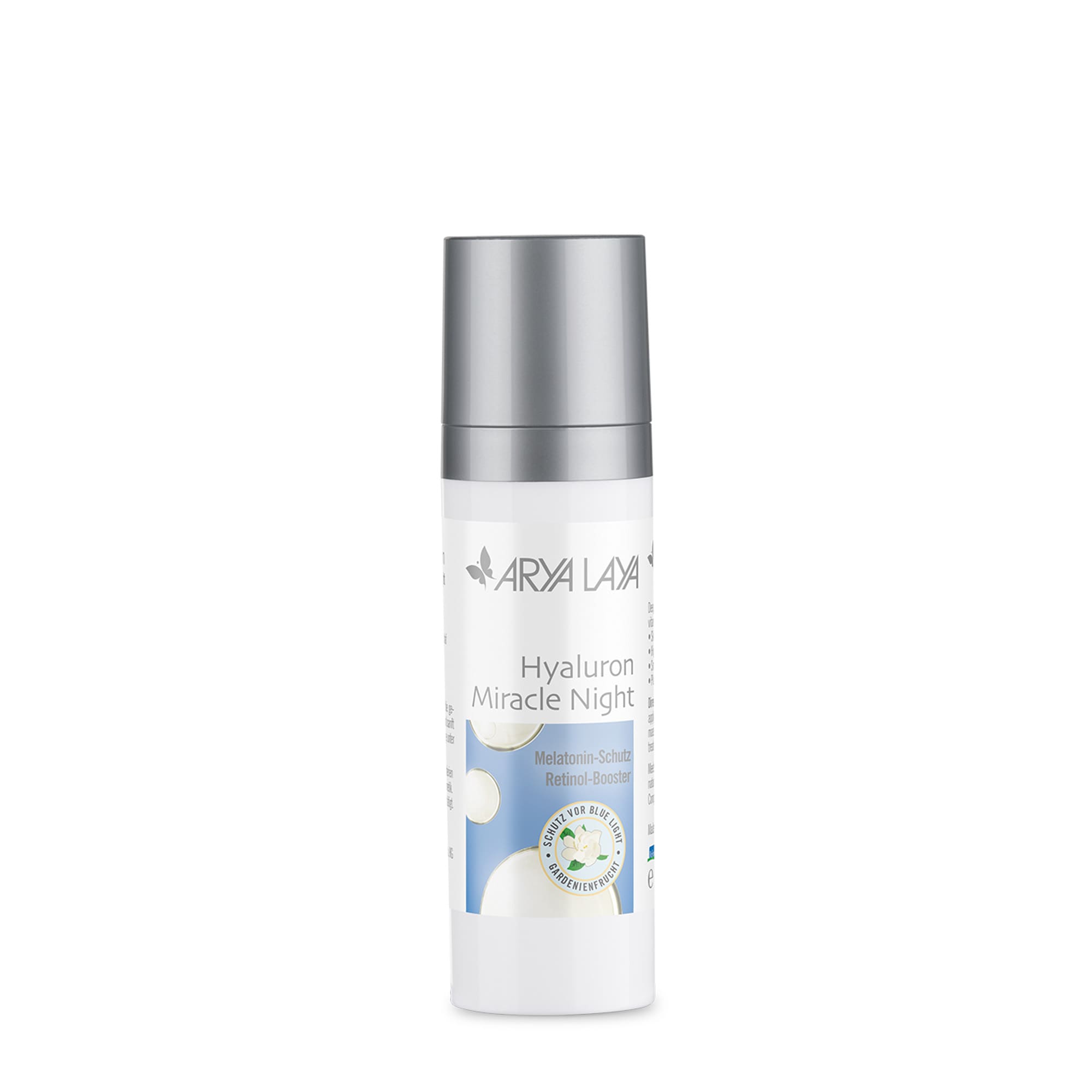 Airless-Spender mit ARYA LAYA Hyaluron Miracle Night, 30 ml