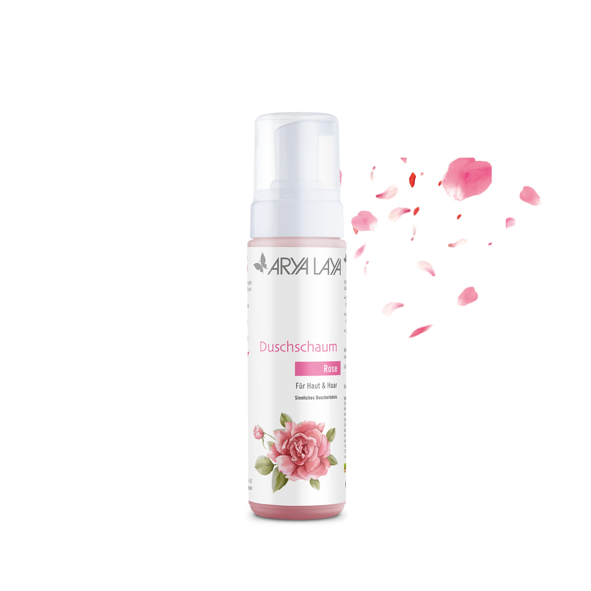 Airless-Spender ARYA LAYA Duschschaum Rose 200 ml Airless-Spender mit ARYA LAYA Duschschaum Rose, 200 ml