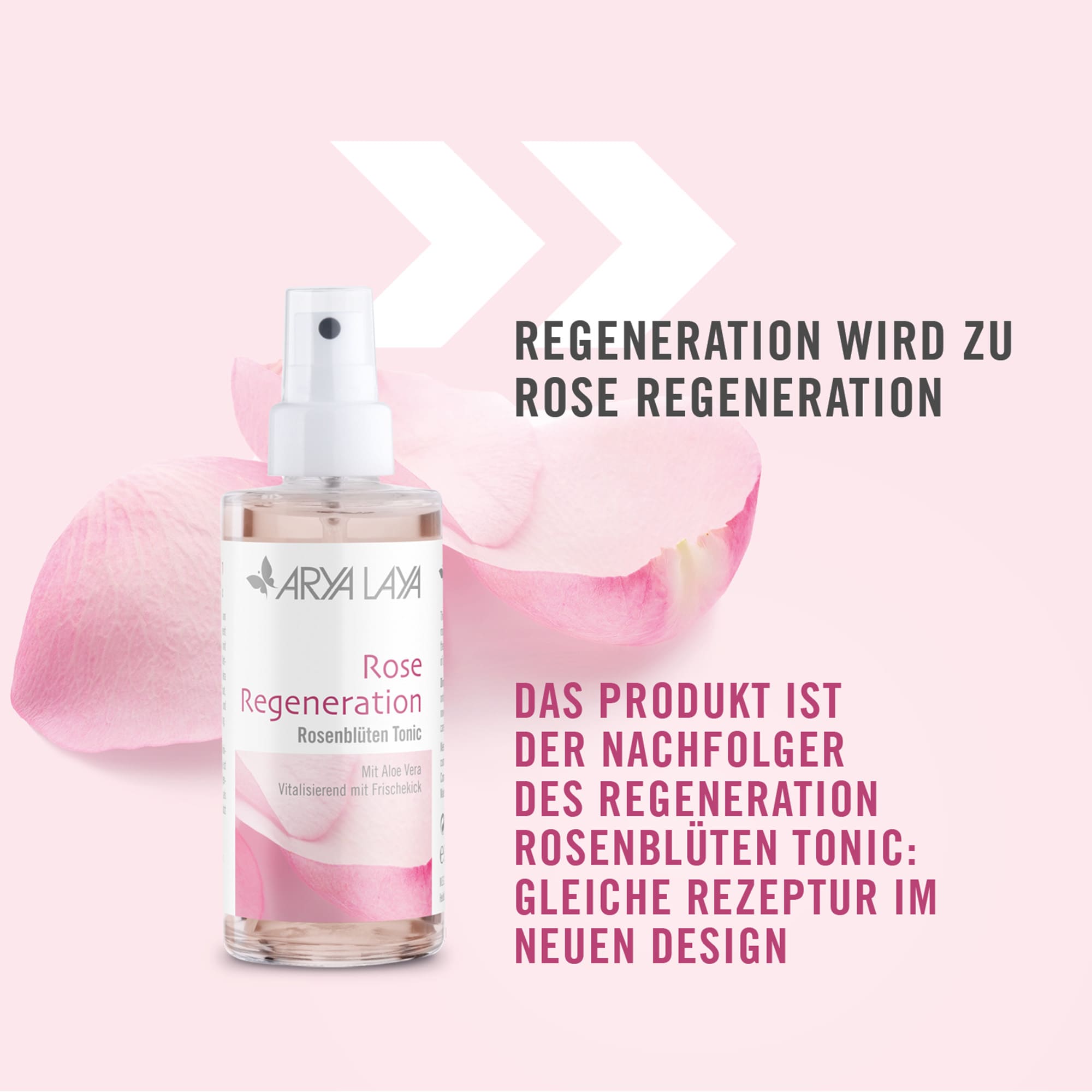 Dieses Produkt ist der Nachfolger des Regeneration Rosenblüten Tonic: gleiche Rezeptur im neuen Design