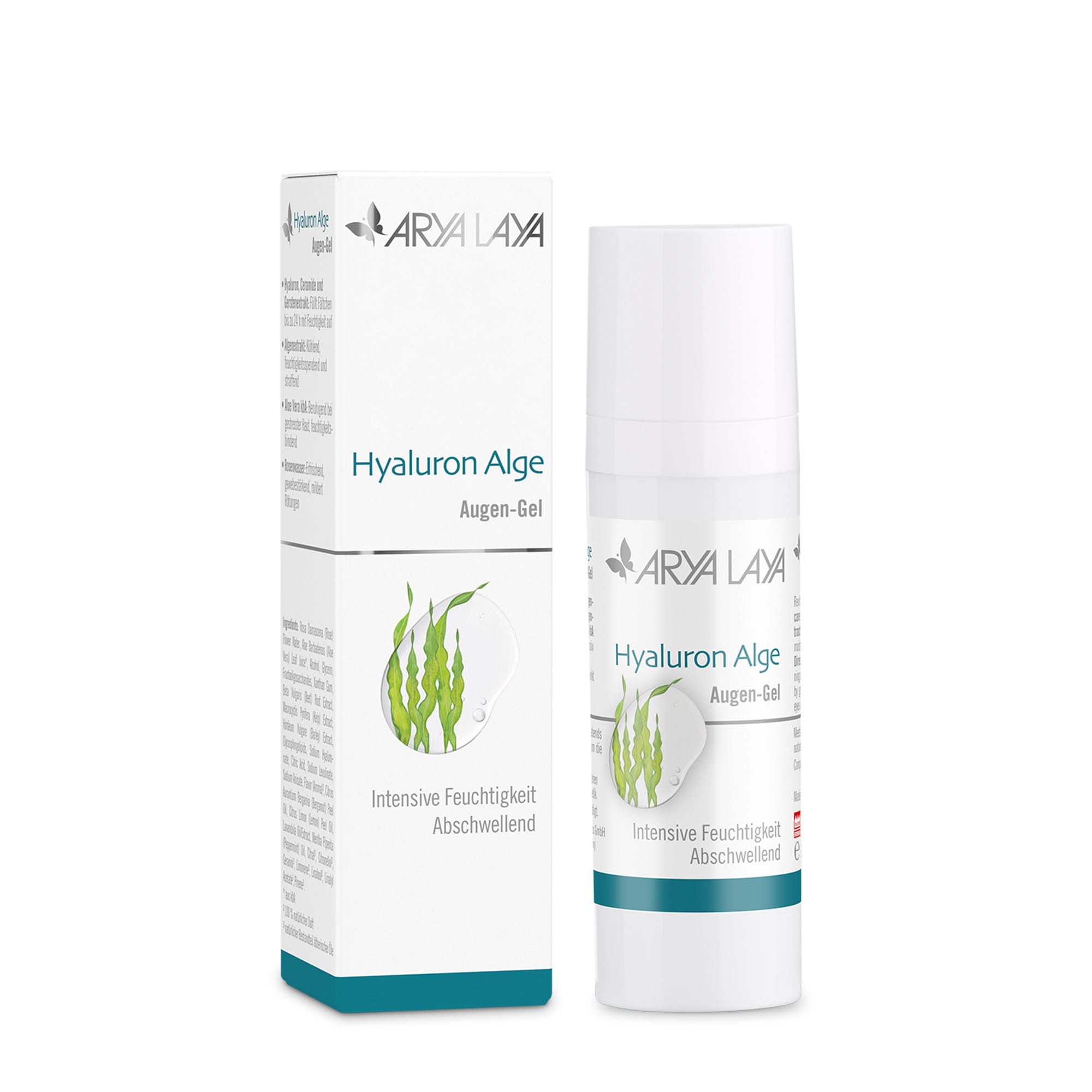 Airless-Spender und Faltschachtel ARYA LAYA Aqua Derma Augen Gel,30 ml