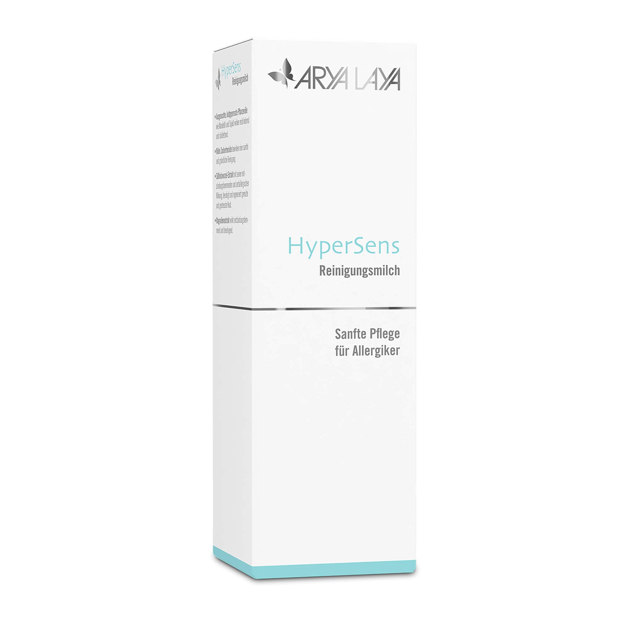 Faltschachtel mit ARYA LAYA HyperSens Reinigungsmilch, 150 ml