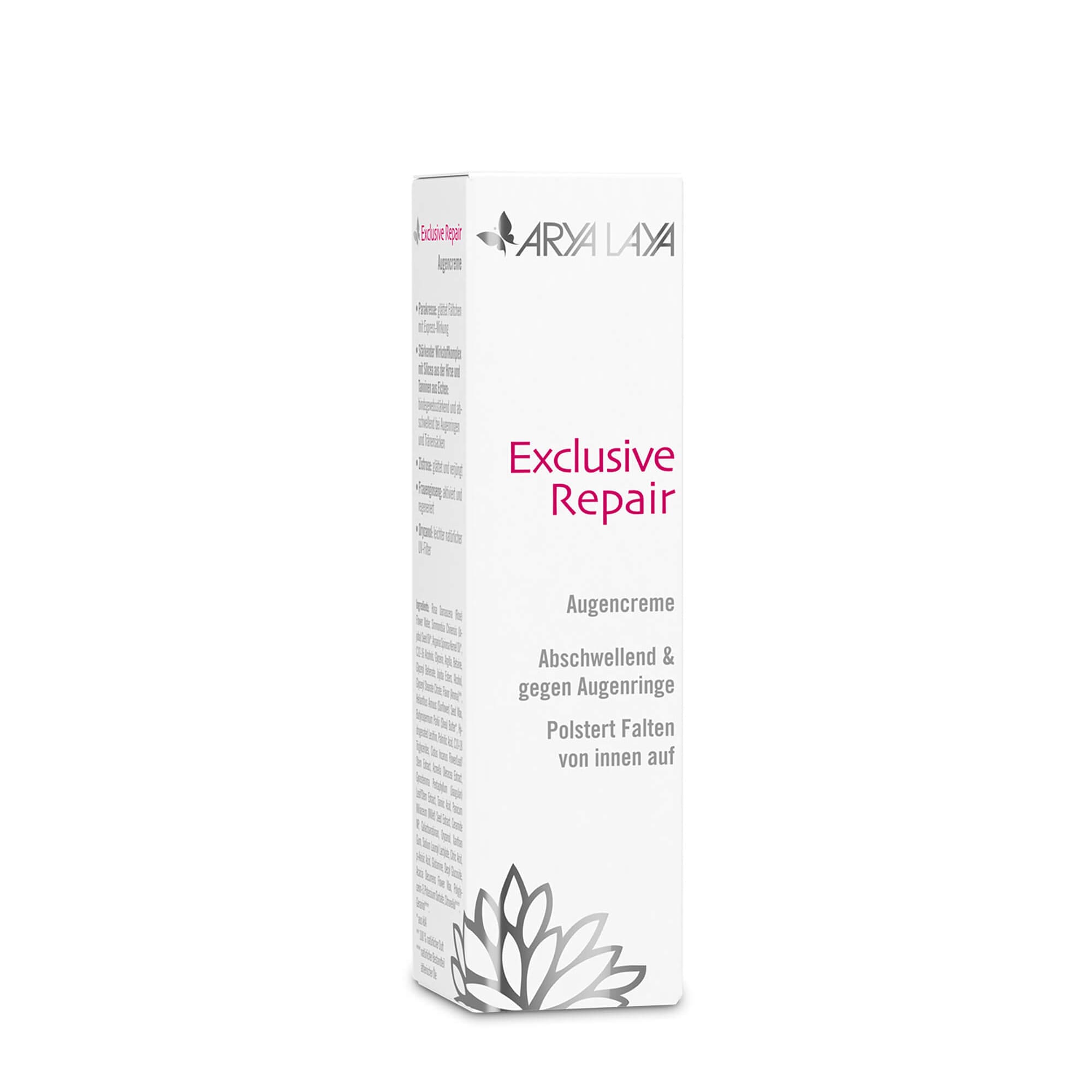 Faltschachtel mit ARYA LAYA Exclusive Repair Augencreme, 15 ml