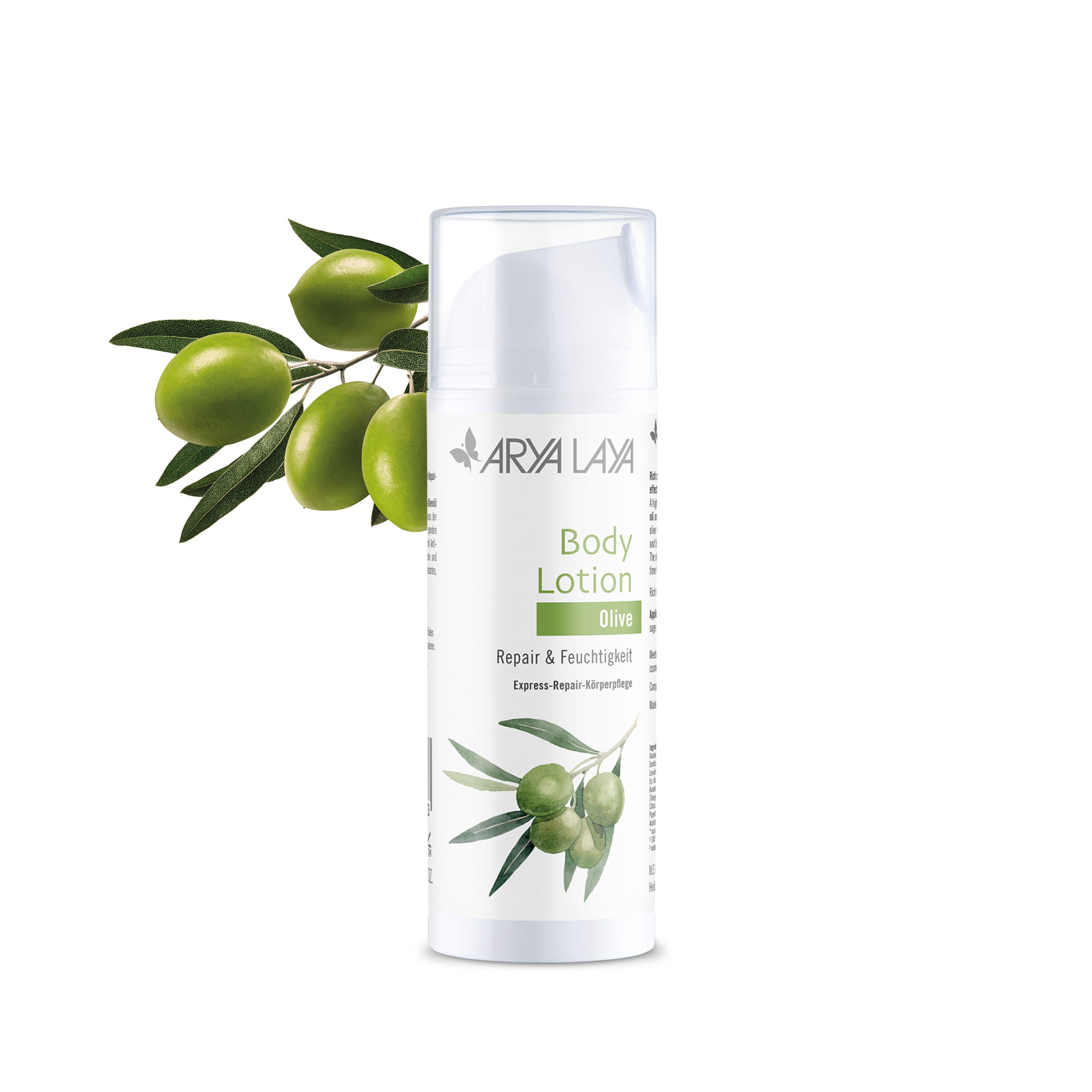 Body Lotion Olive, intensiver Repaireffekt, reichhaltige Pflege mit Zellschutz: für seidenweiche  Haut, 150 ml Airless-Spender Body Lotion Olive, intensiver Repaireffekt, reichhaltige Pflege mit Zellschutz: für seidenweiche  Haut, 150 ml Airless-Spender