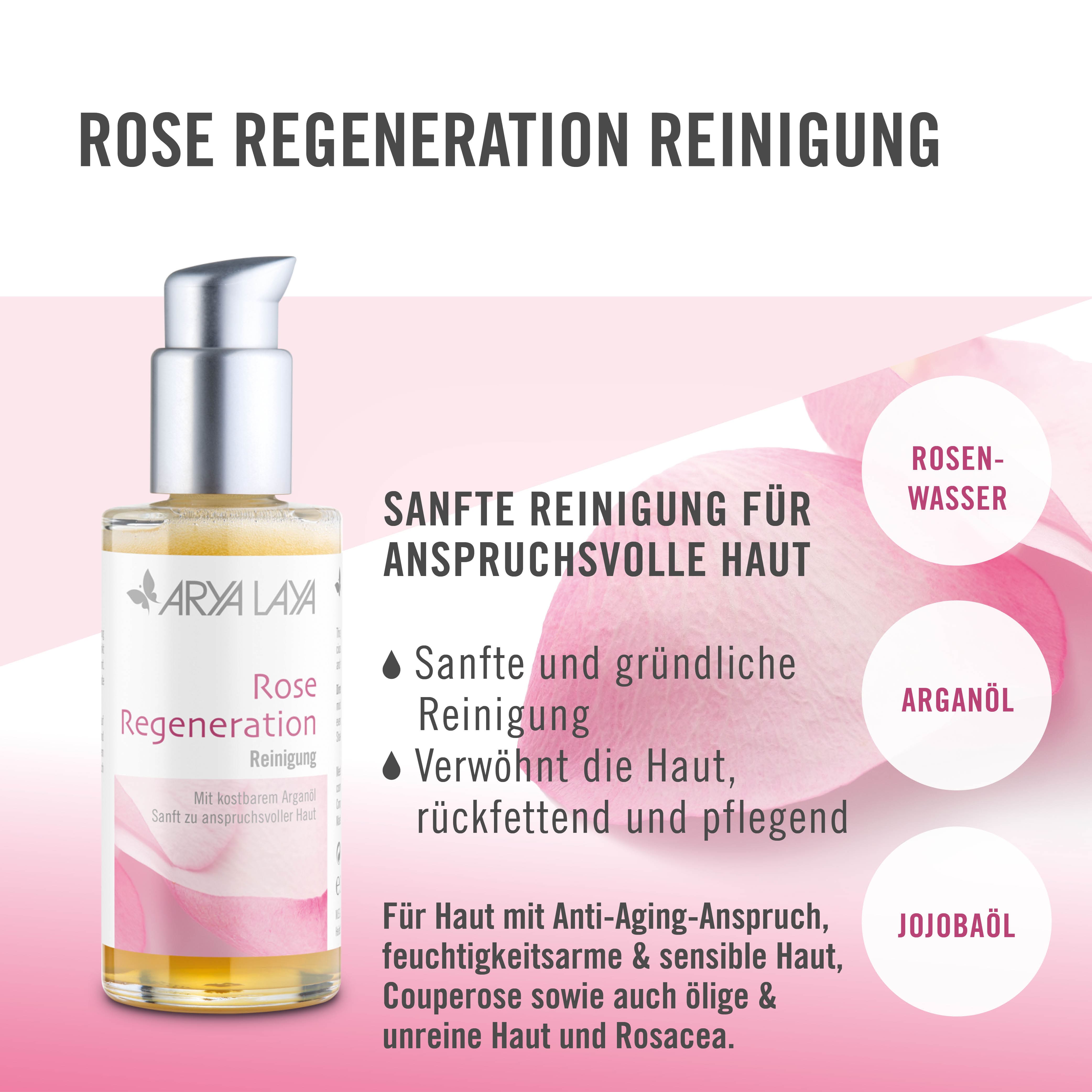 Wirkweise ARYA LAYA Rose Regeneration Reinigung