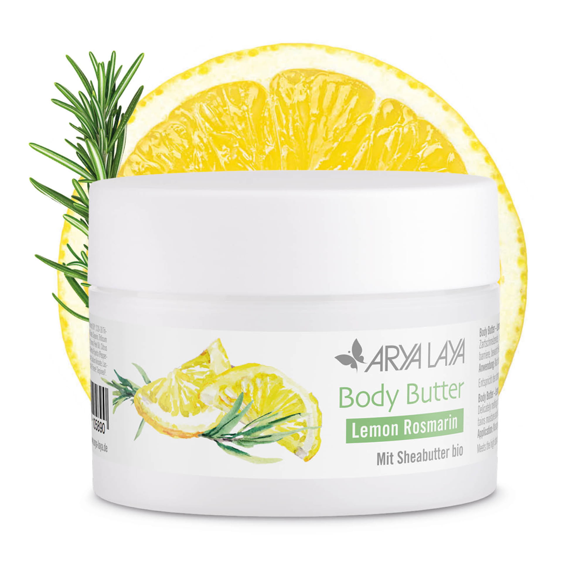 Hero Tiegel ARYA LAYA Body Butter Lemon Rosmarin, 200 ml Tiegel mit ARYA LAYA Body Butter Lemon Rosmarin, 200 ml