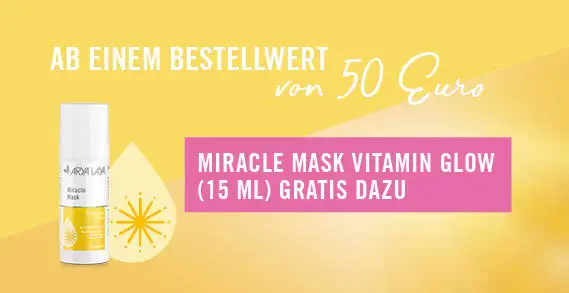 Eine ARYA LAYA Miracle Mask Vitamin Glow gratis dazu