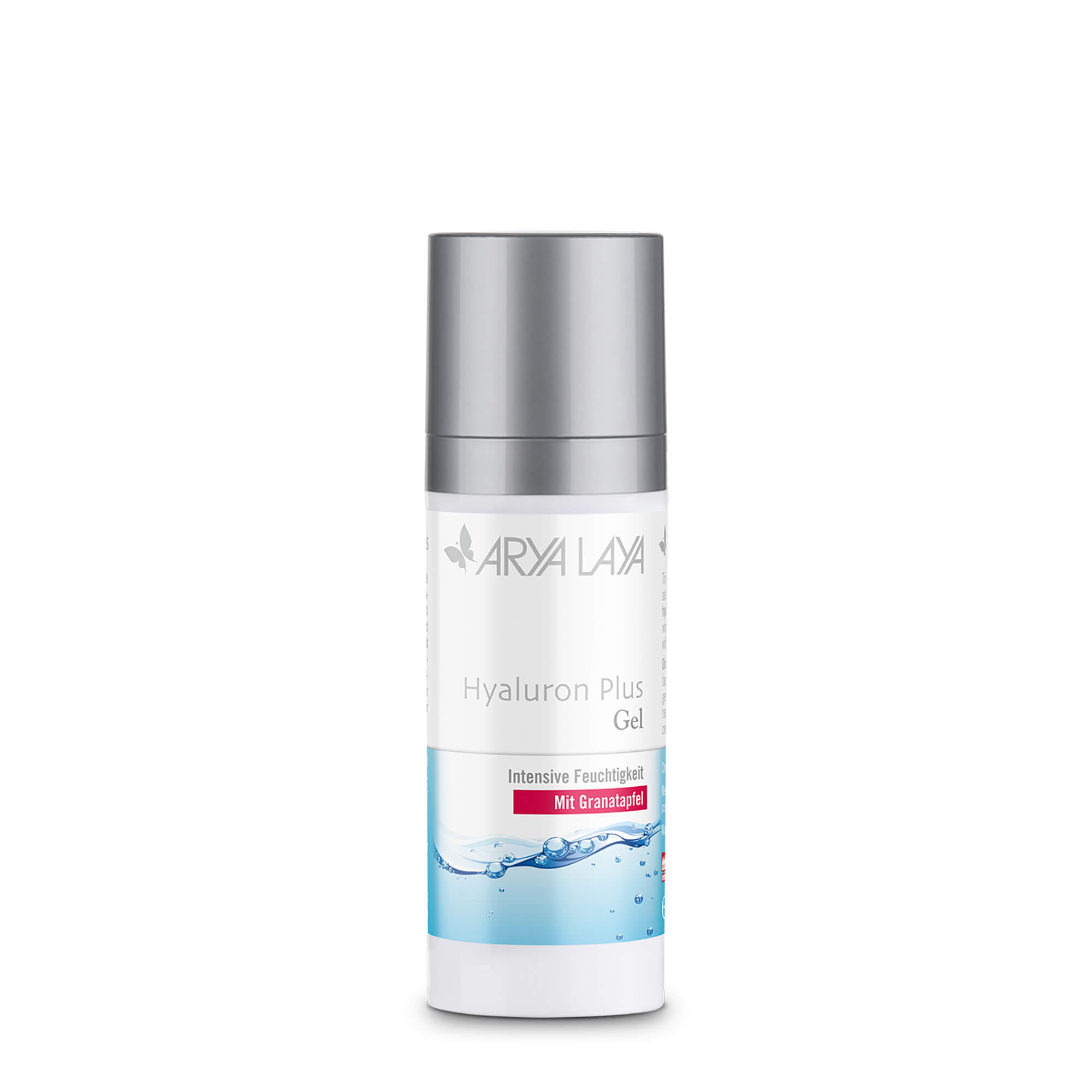 Airless-Spender mit ARYA LAYA Hyaluron Plus Gel mit Granatapfel, 50 ml