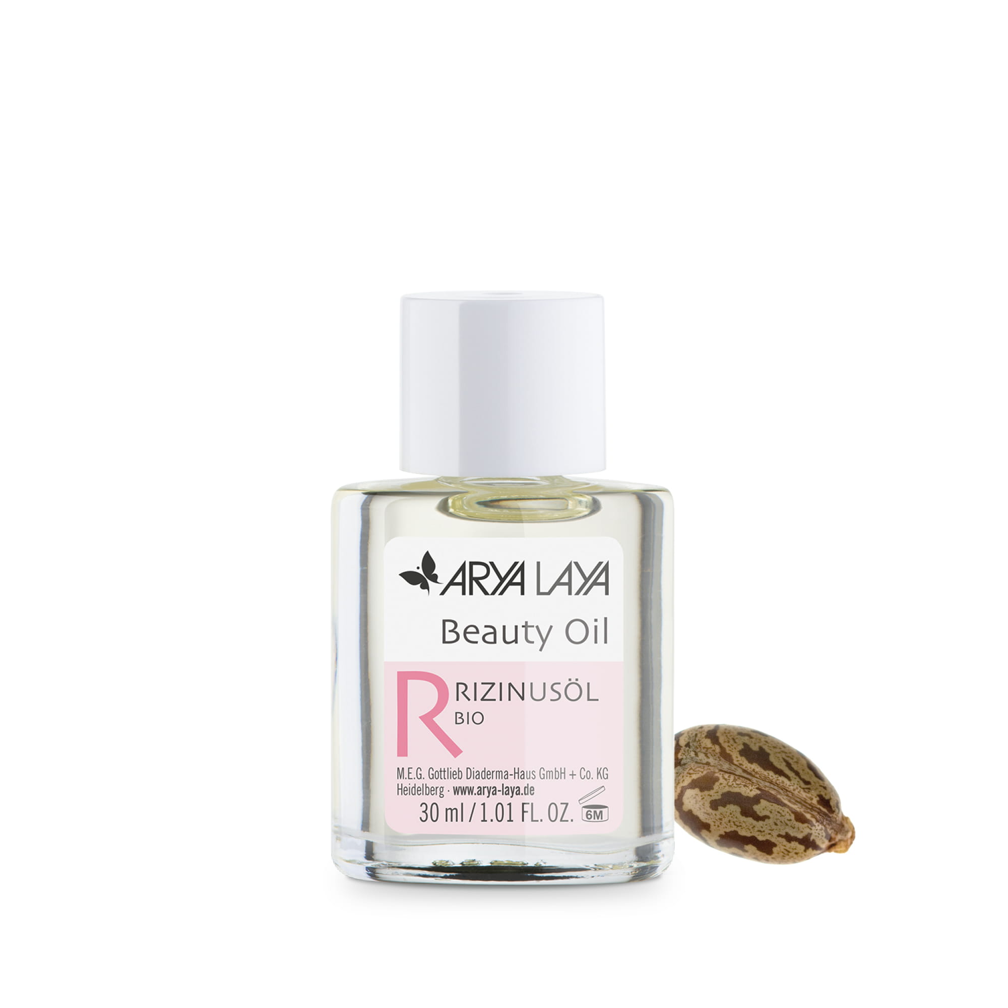 Hero: Glasfläschchen ARYA LAYA Beauty Oil Rizinusöl 30 ml Glasfläschchen mit ARYA LAYA Beauty Oil Rizinusöl, 30 ml
