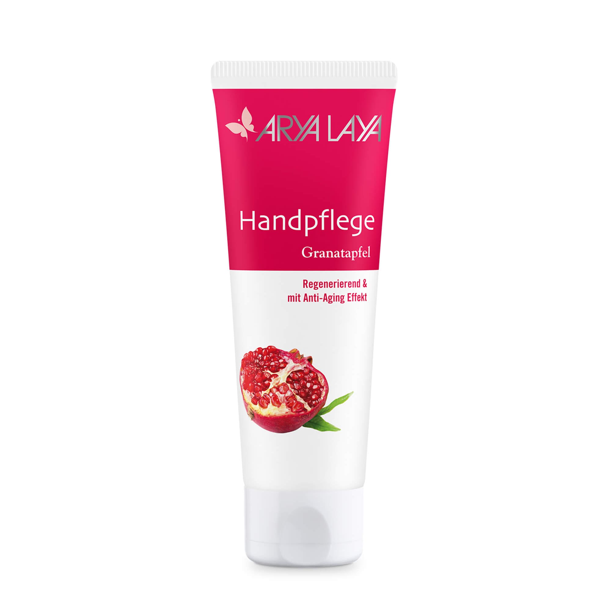 Tube mit ARYA LAYA Granatapfel Handpflege, 75 ml