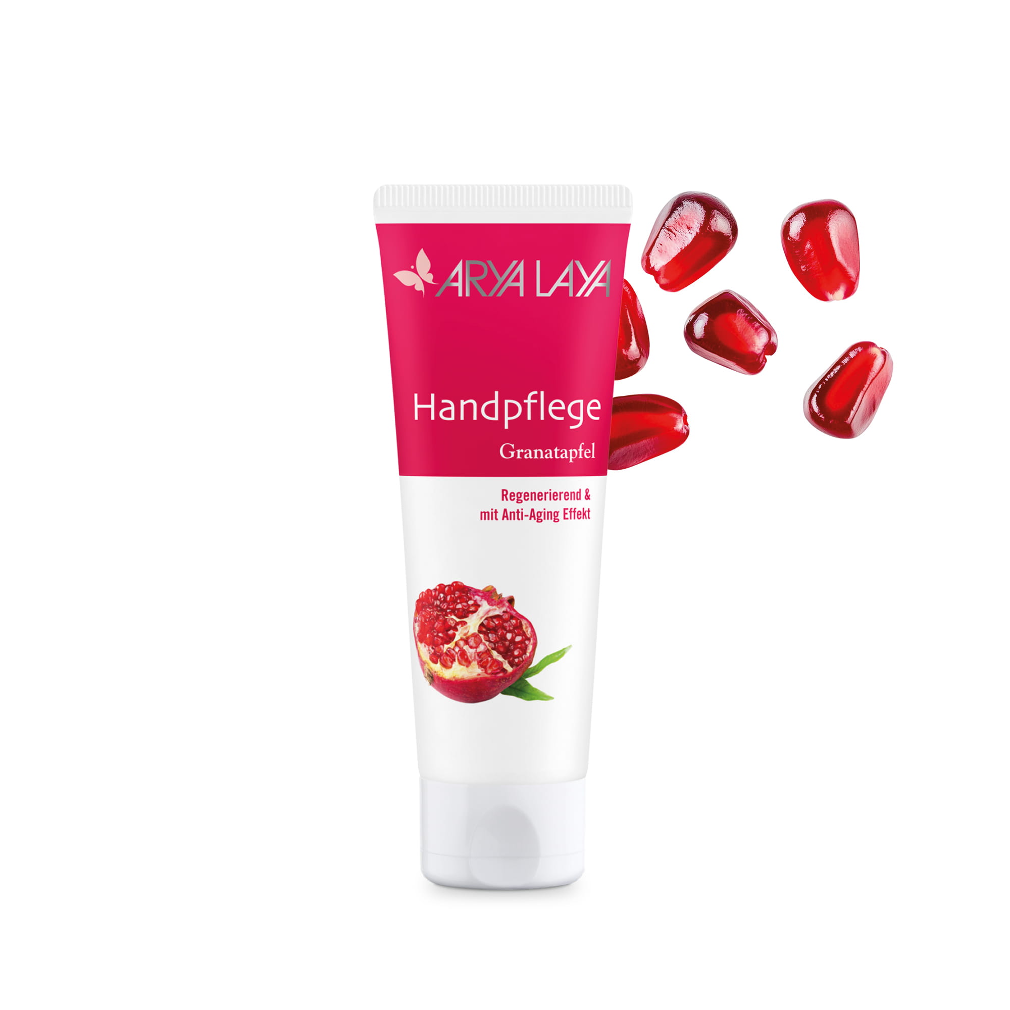 Tube ARYA LAYA Granatapfel Handpflege 75 ml Tube mit ARYA LAYA Granatapfel Handpflege, 75 ml