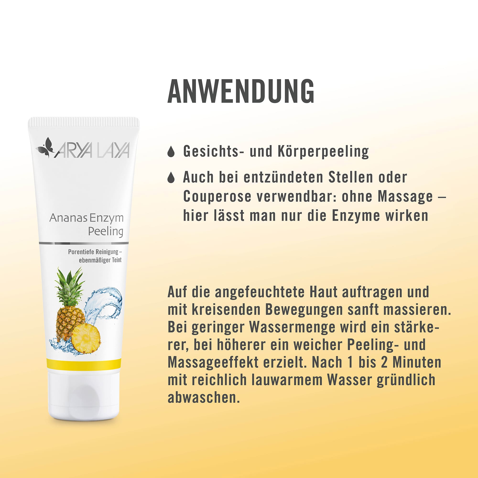 Anwendung Ananas Enzym Peeling