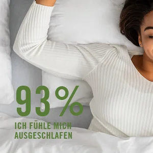 93 % fühlen sich ausgeschlafen