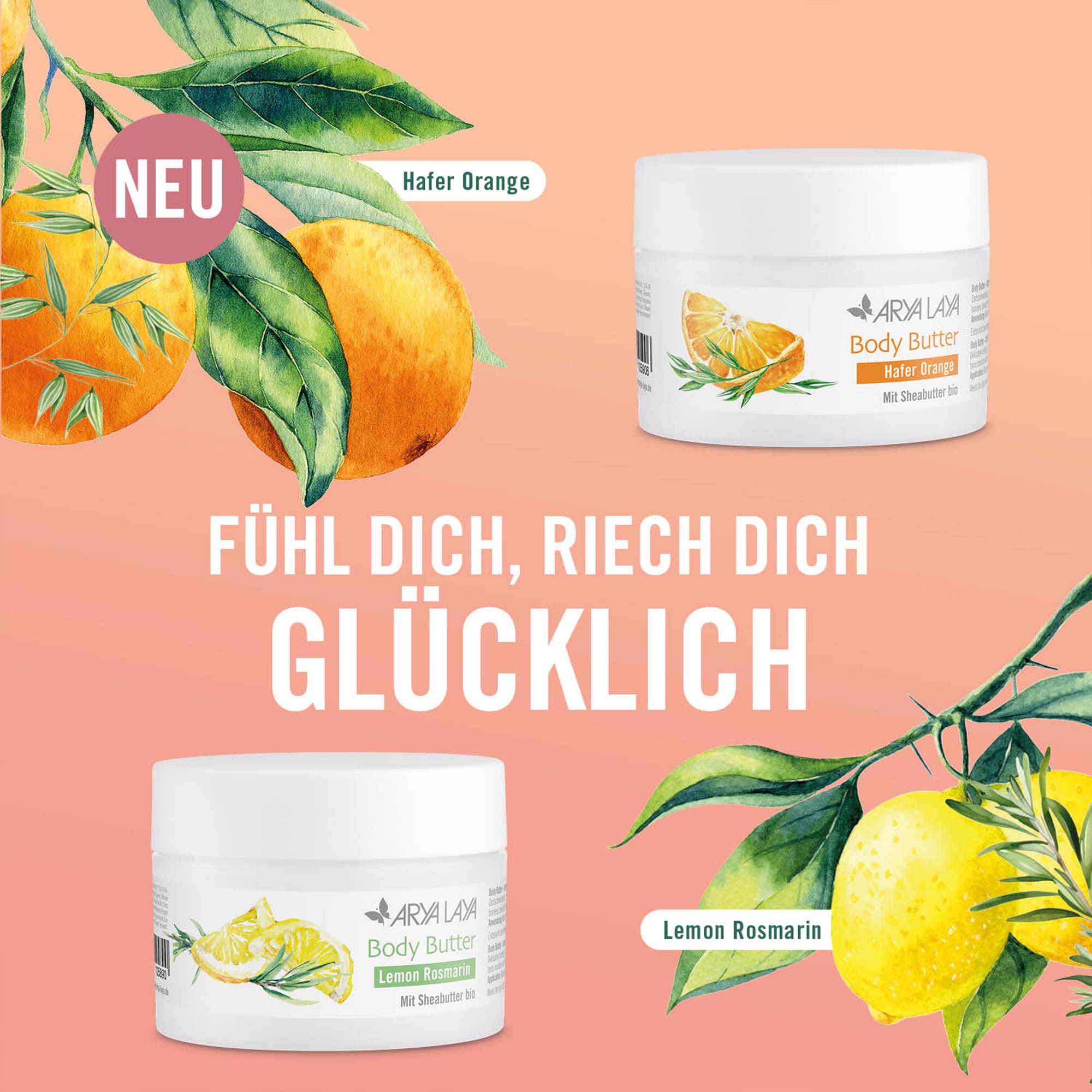 Chart Produktfamilie Body Butter Fühl dich, riech dich glücklich