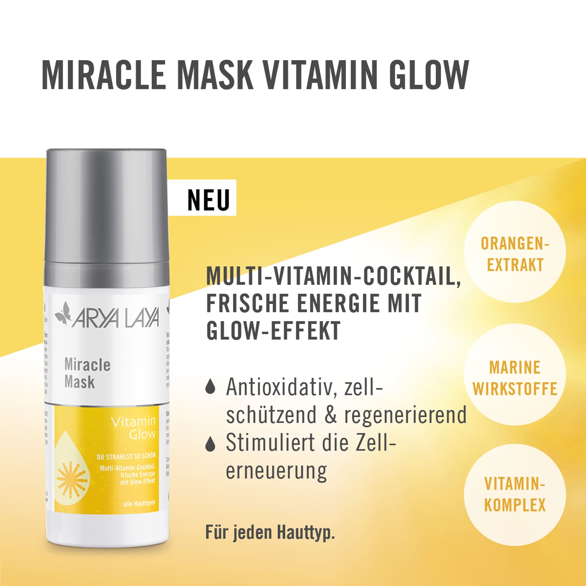 Chart Anwendung ARYA LAYA Miracle Mask Vitamin Glow Anwendung ARYA LAYA Miracle Mask Vitamin Glow