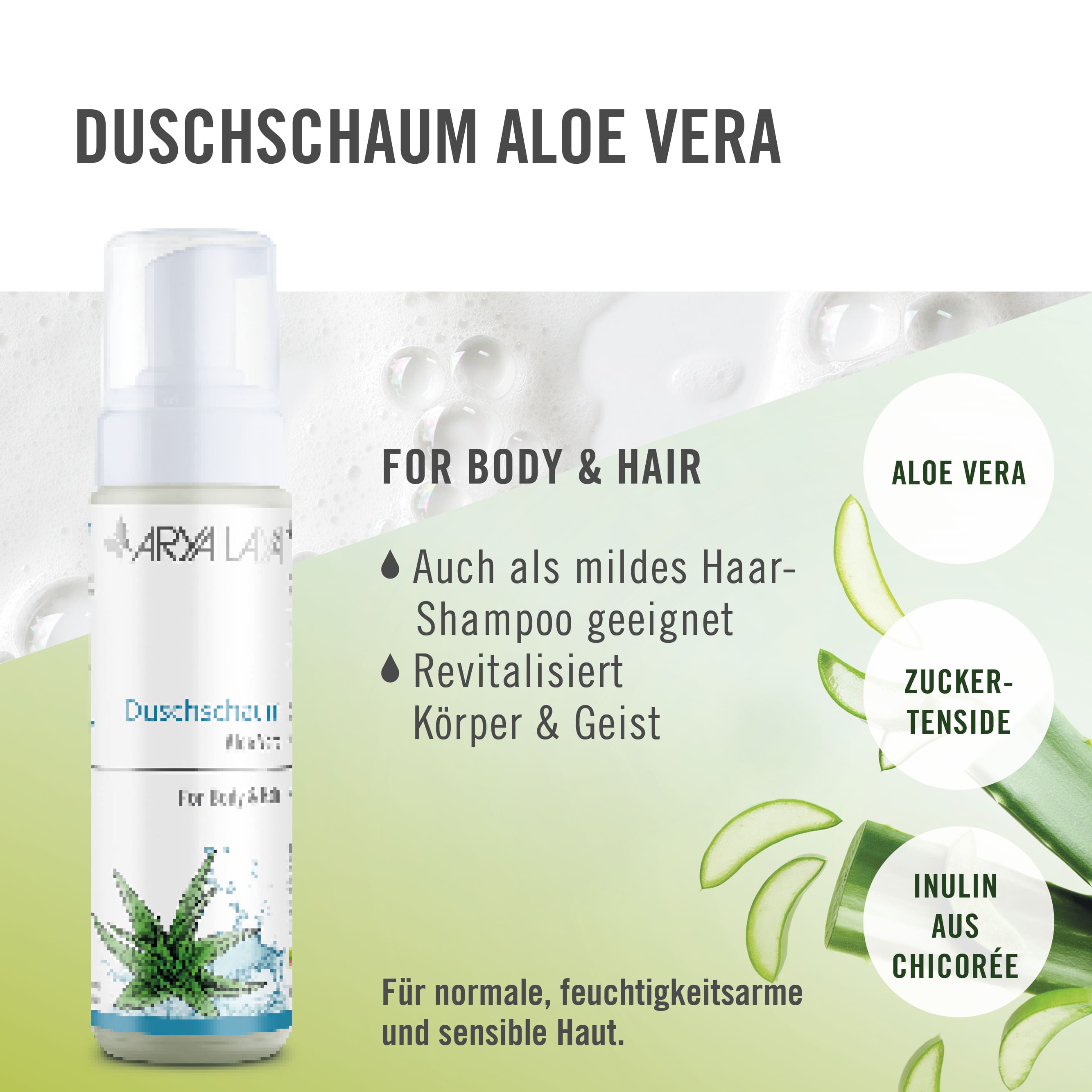 Wirkweise ARYA LAYA Duschschaum Aloe Vera