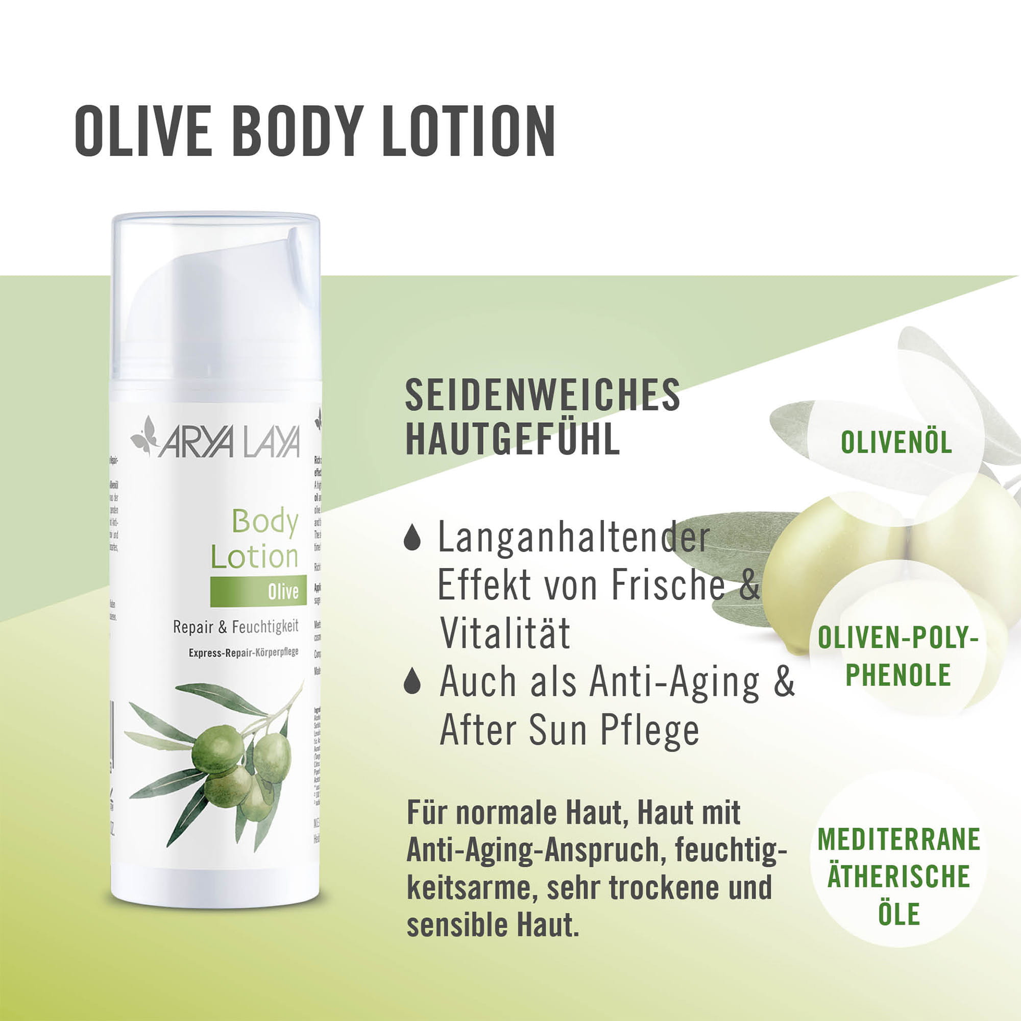 Wirkweise ARYA LAYA Body Lotion Olive