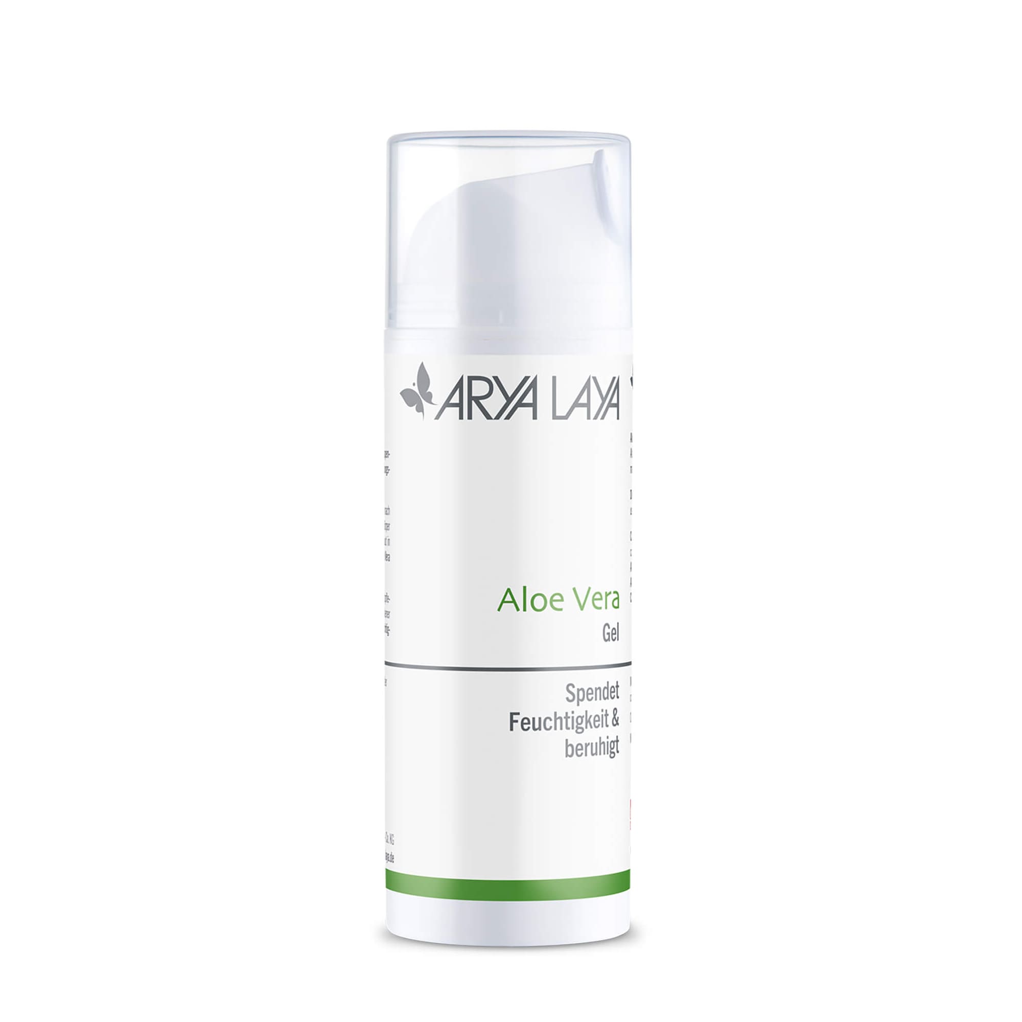 Airlessspender mit der ARYA LAYA Aloe Vera Gel, 150 ml