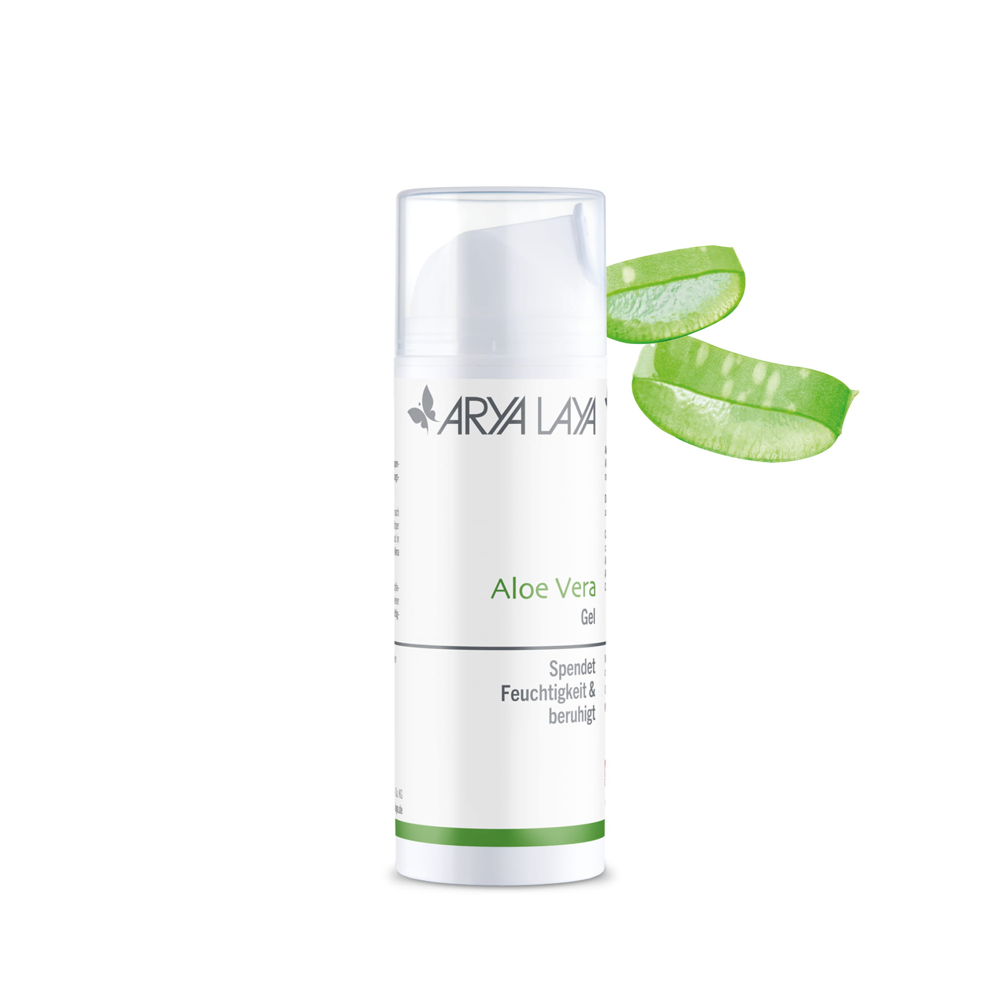 Hero: Airlessspender ARYA LAYA Aloe Vera Gel 150 ml Airlessspender mit der ARYA LAYA Aloe Vera Gel, 150 ml