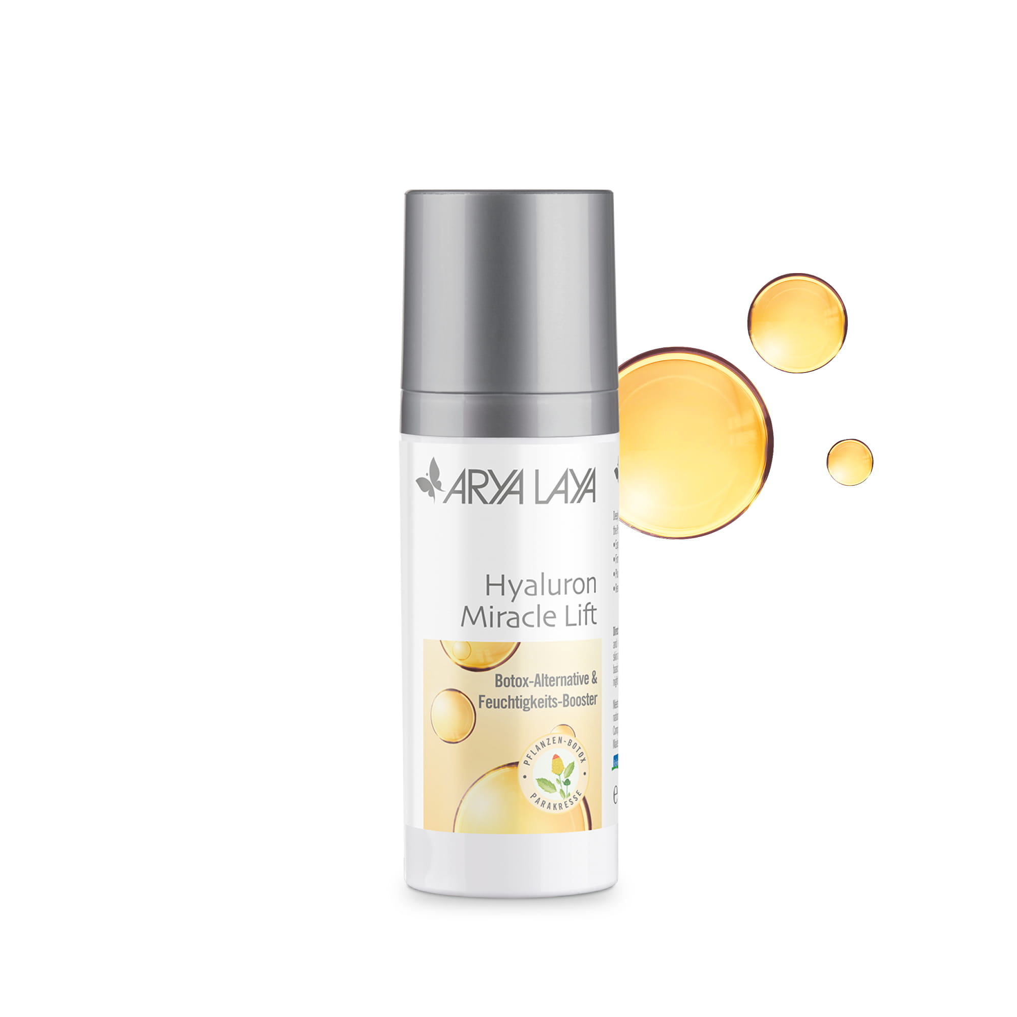 Hero: Airless-Spender ARYA LAYA Hyaluron Miracle Lift 50 ml neu Airless-Spender mit ARYA LAYA Hyaluron Miracle Lift, 50 ml im neuen Design