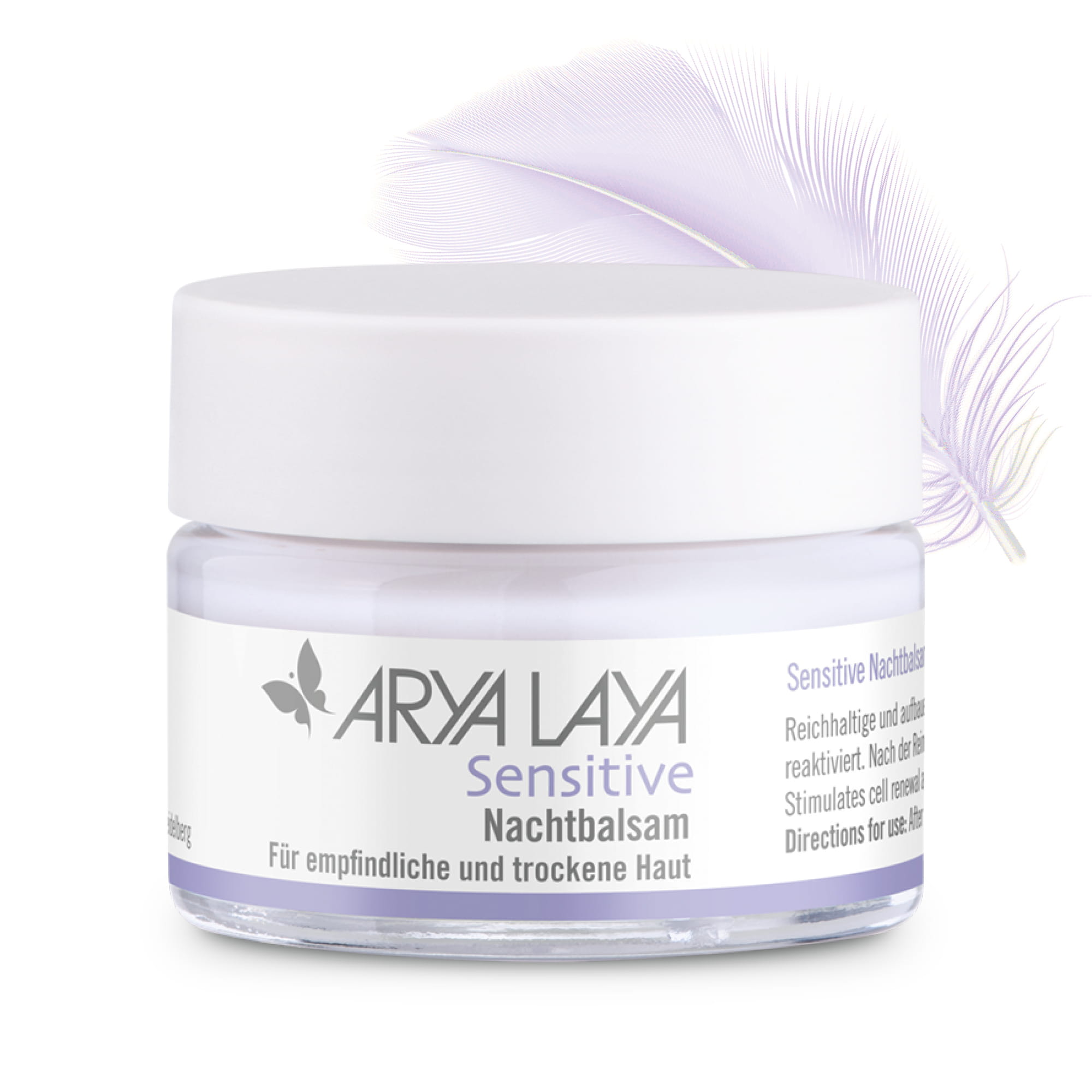 Hero: Glastiegel ARYA LAYA Sensitive Nachtbalsam 50 ml Glastiegel mit ARYA LAYA Sensitive Nachtbalsam, 50 ml
